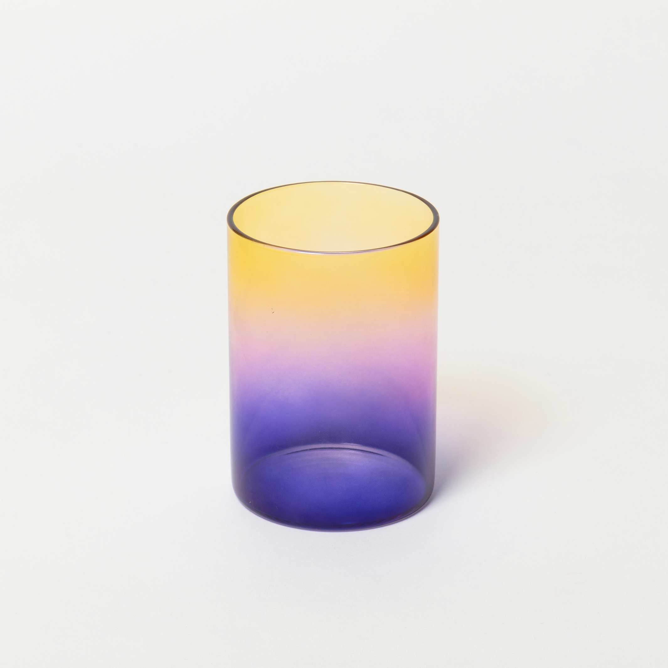 GRADIENT GLASSES THREE TONE - Drinking Glasses Blue, Pink & Yellow - Set of 2 | Block Design