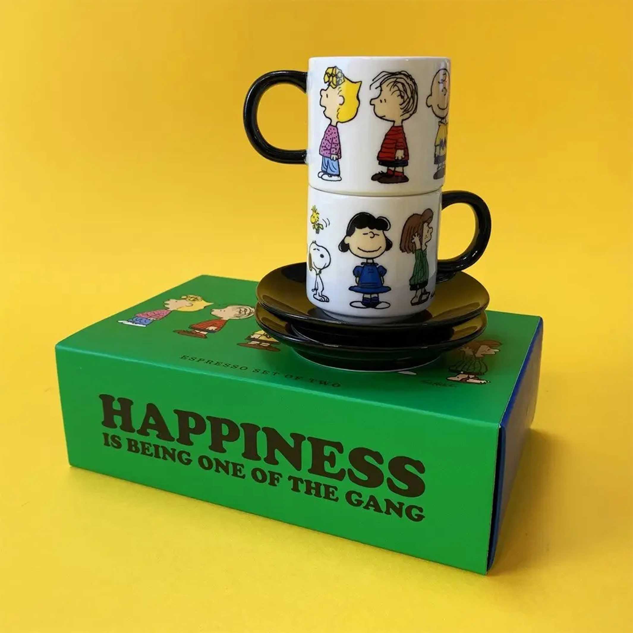 PEANUTS - HAPPINESS is being one of the GANG  | ESPRESSO-TASSEN | 2er Set | Magpie