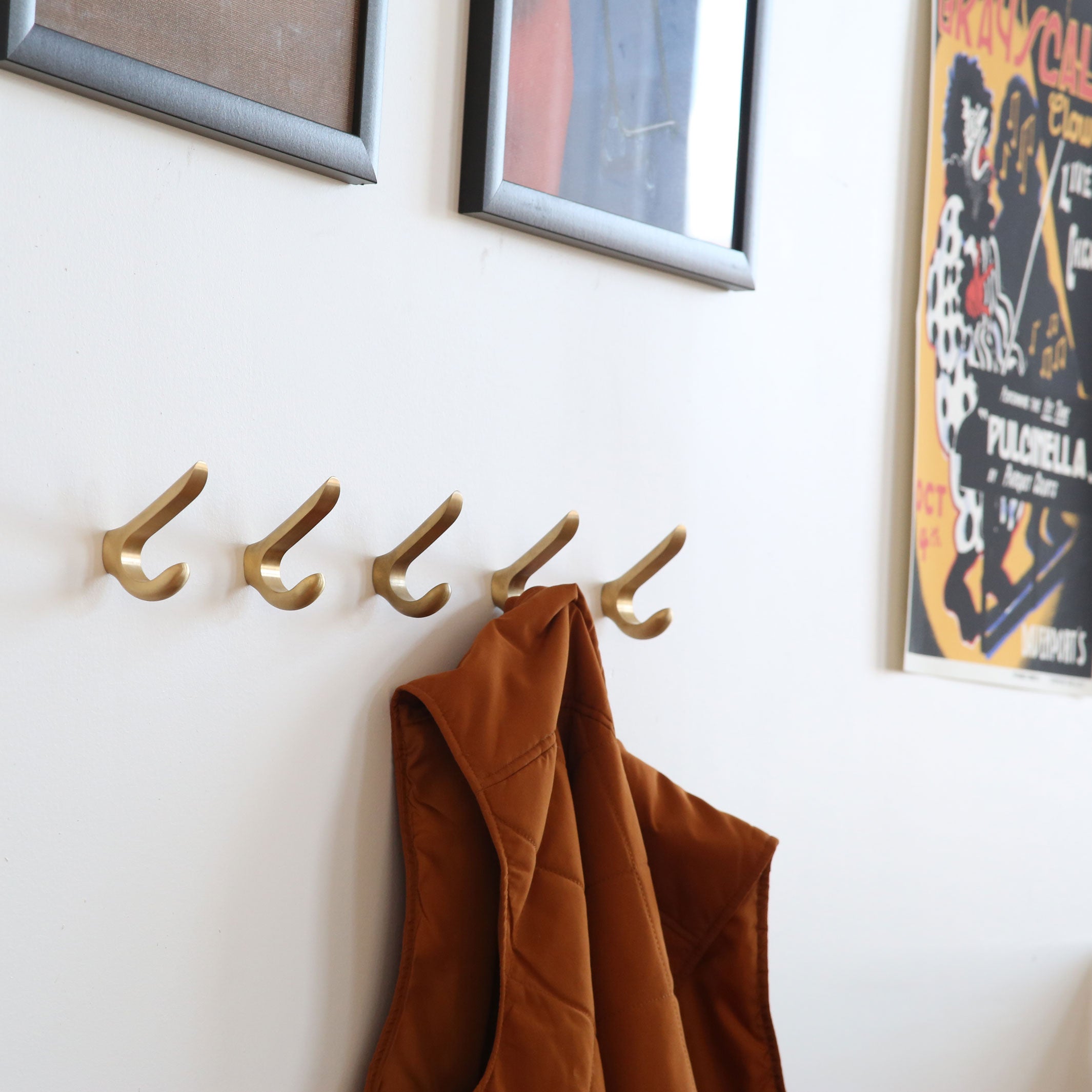 HITCH WALL HOOK | Brass | Double | Craighill