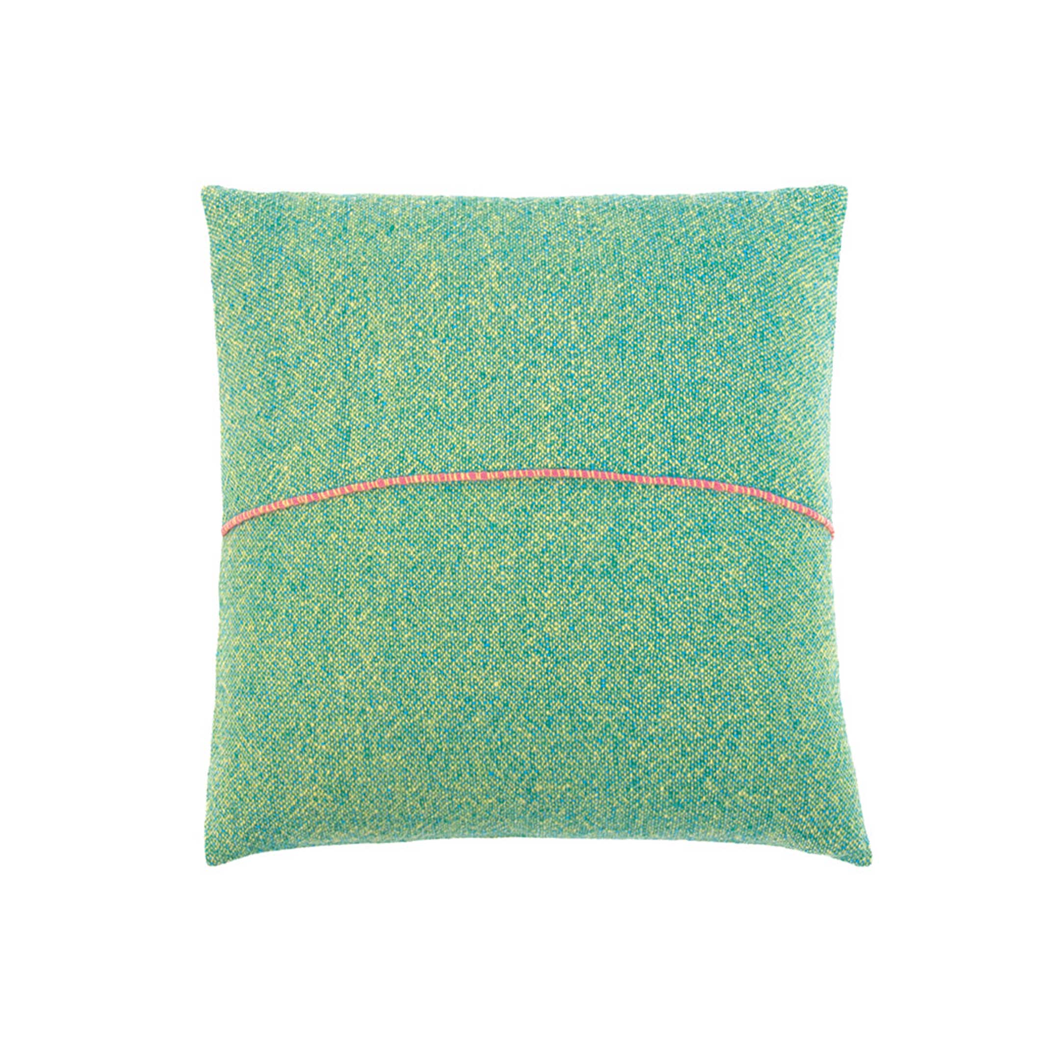 COUSSIN INTÉGRÉ - housse de coussin verte - 50x50 cm - 100% laine mérinos | Cristian Zuzunaga