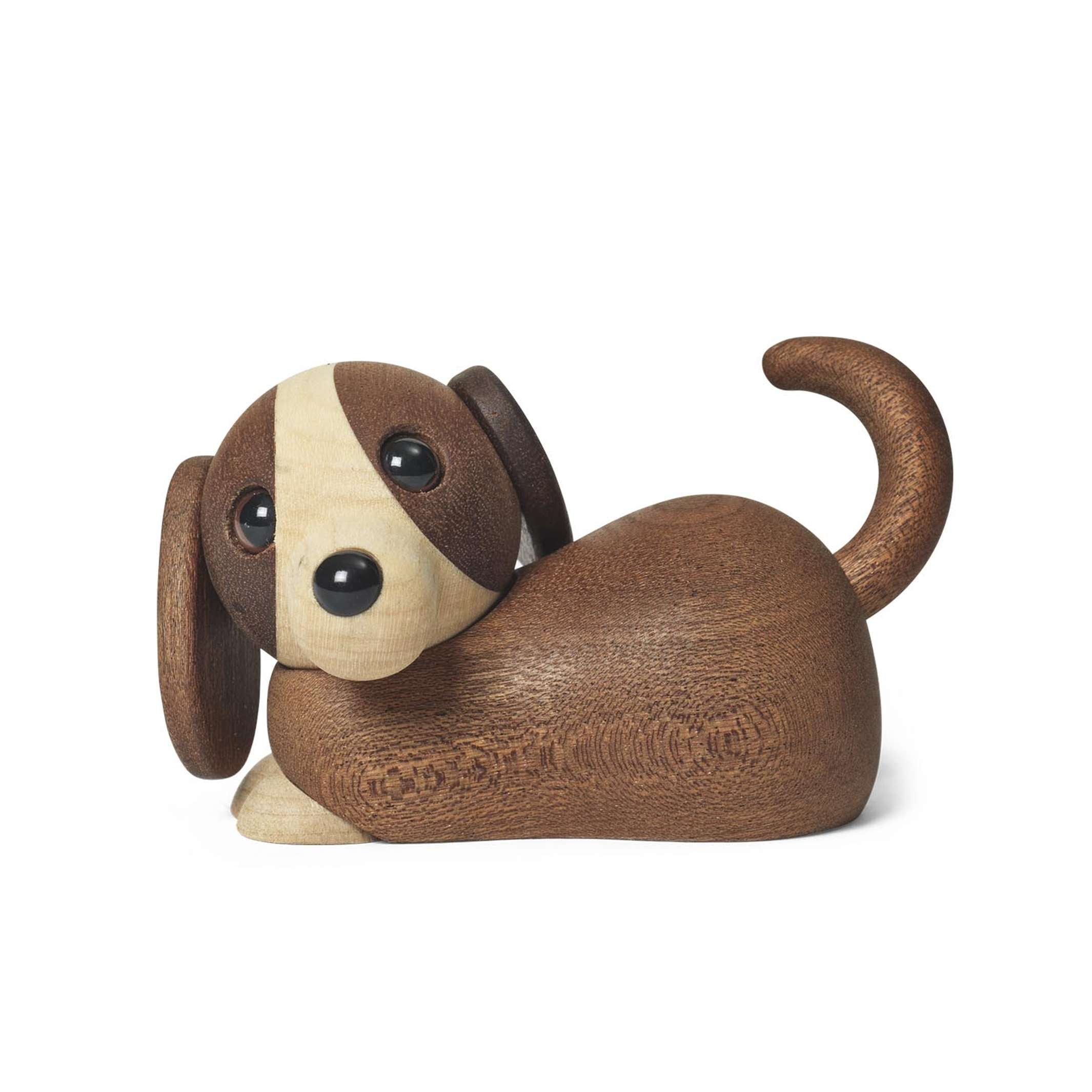 JOJO - lying, small Dog - wooden decorative Figurine - Chresten Sommer | Spring Copenhagen