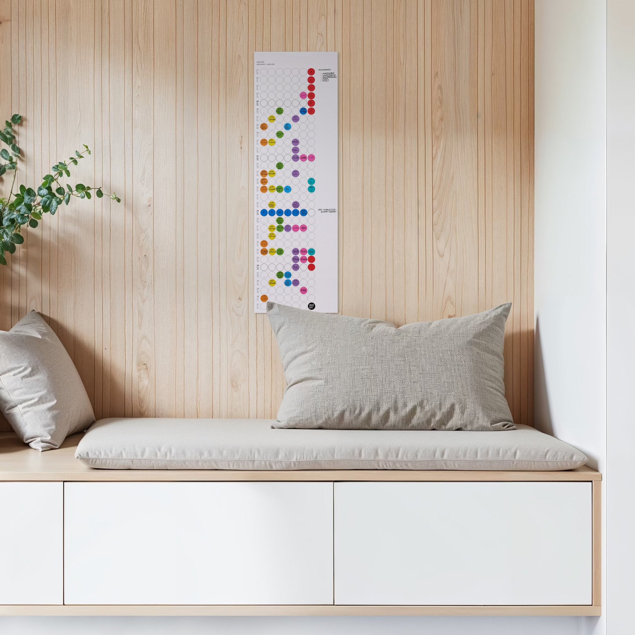 MAXI RAINBOW - Monatsplaner - mit Klebepunkten | dot on