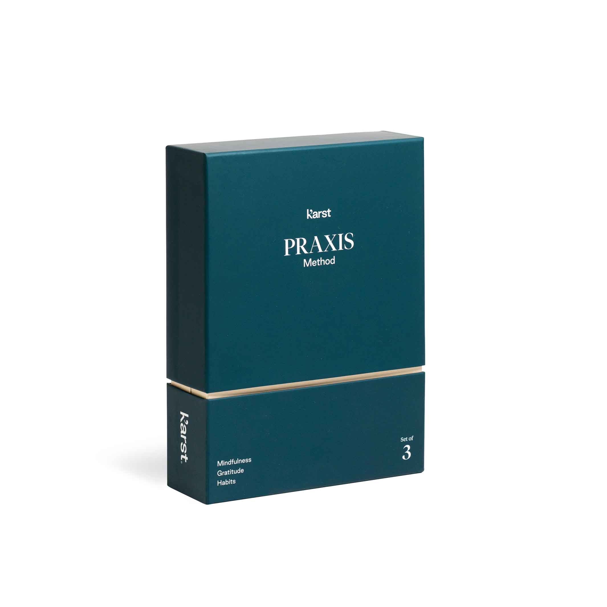 PRAXIS METHOD™️ | 3 english JOURNALS | Mindfulness, Gratítude & Habits | Karst Stone Paper