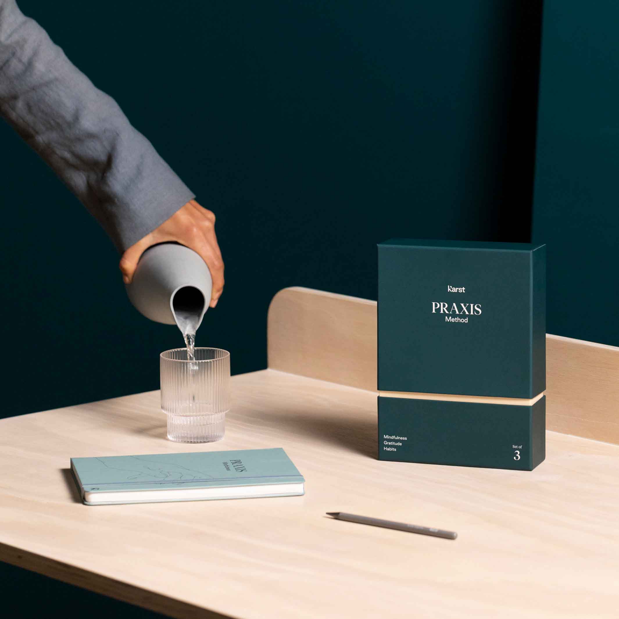 PRAXIS METHOD™️ | 3 english JOURNALS | Mindfulness, Gratítude & Habits | Karst Stone Paper