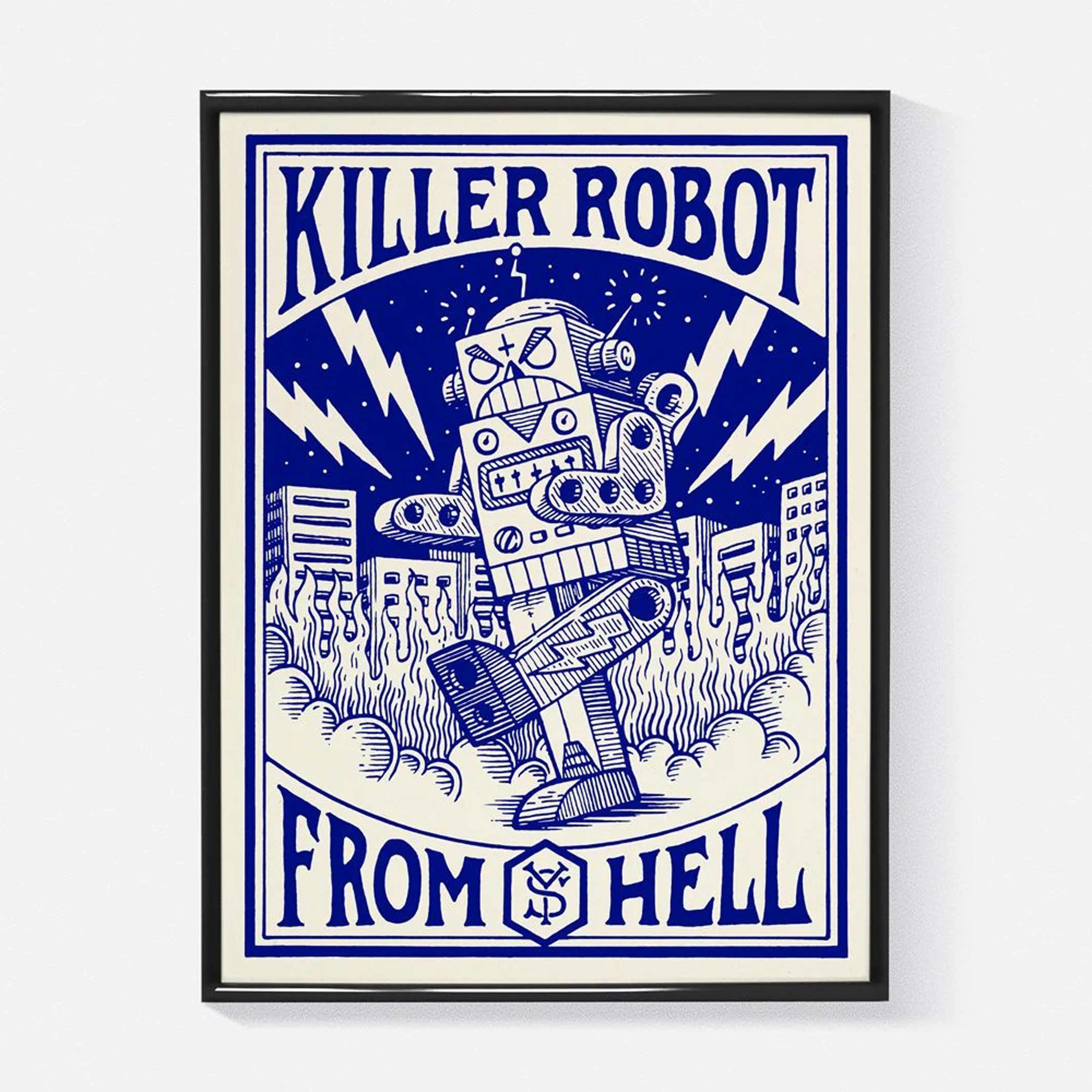 KILLER ROBOT - Japanisches Roboter Poster - 50x70 cm | Yeaaah! Studio