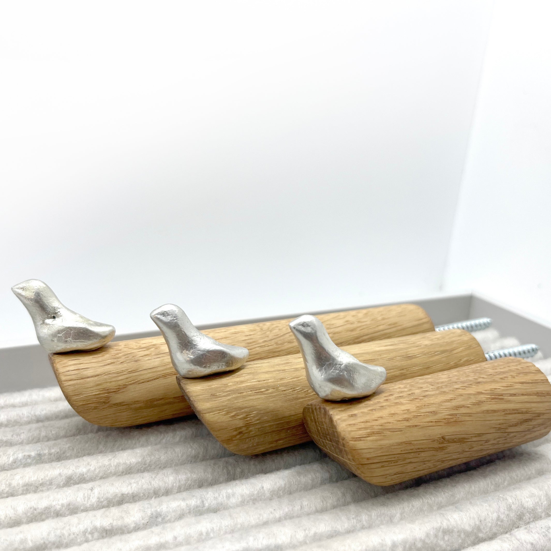 VOGEL - Kleiderhaken aus Holz & Zinn - 3er Set | Formpoet