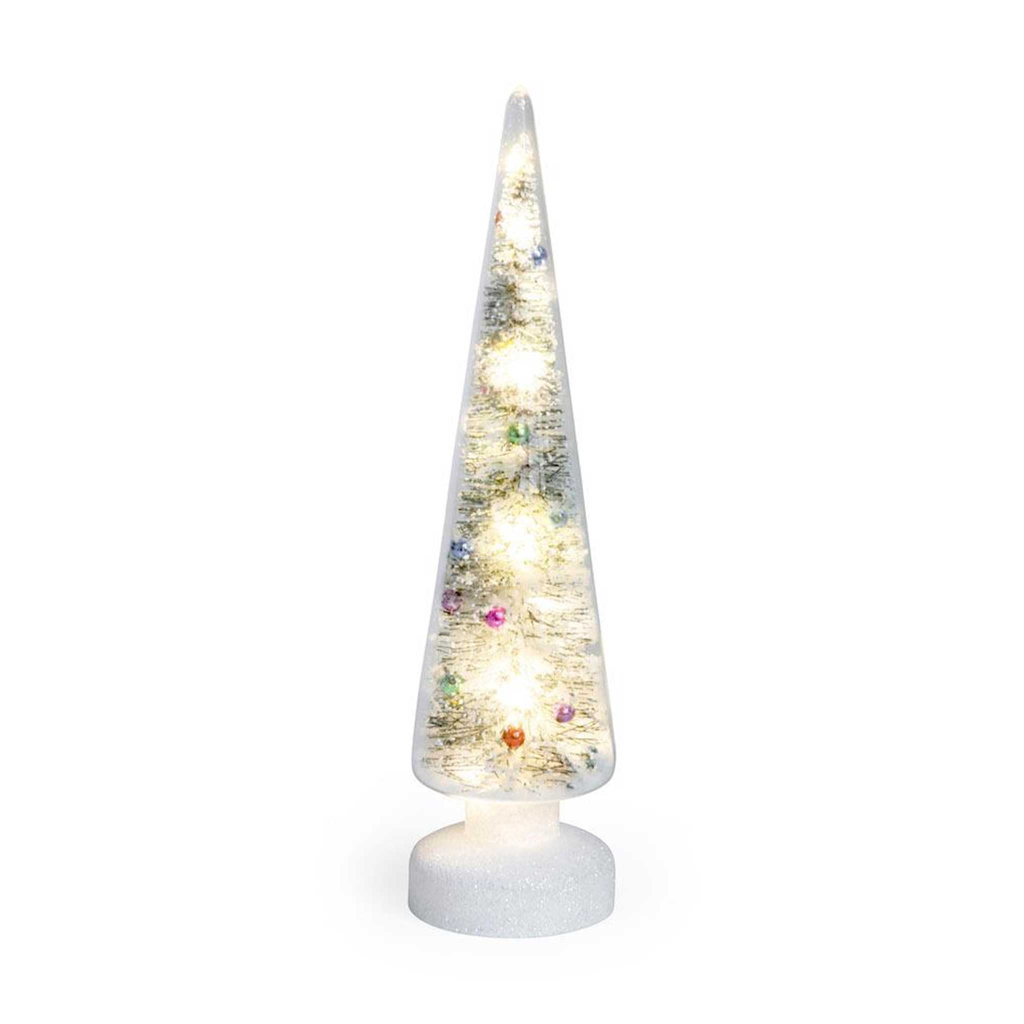 SNOWY WONDERLAND Small - Petit sapin de Noël en verre avec éclairage LED - 36 cm de hauteur | MoMA
