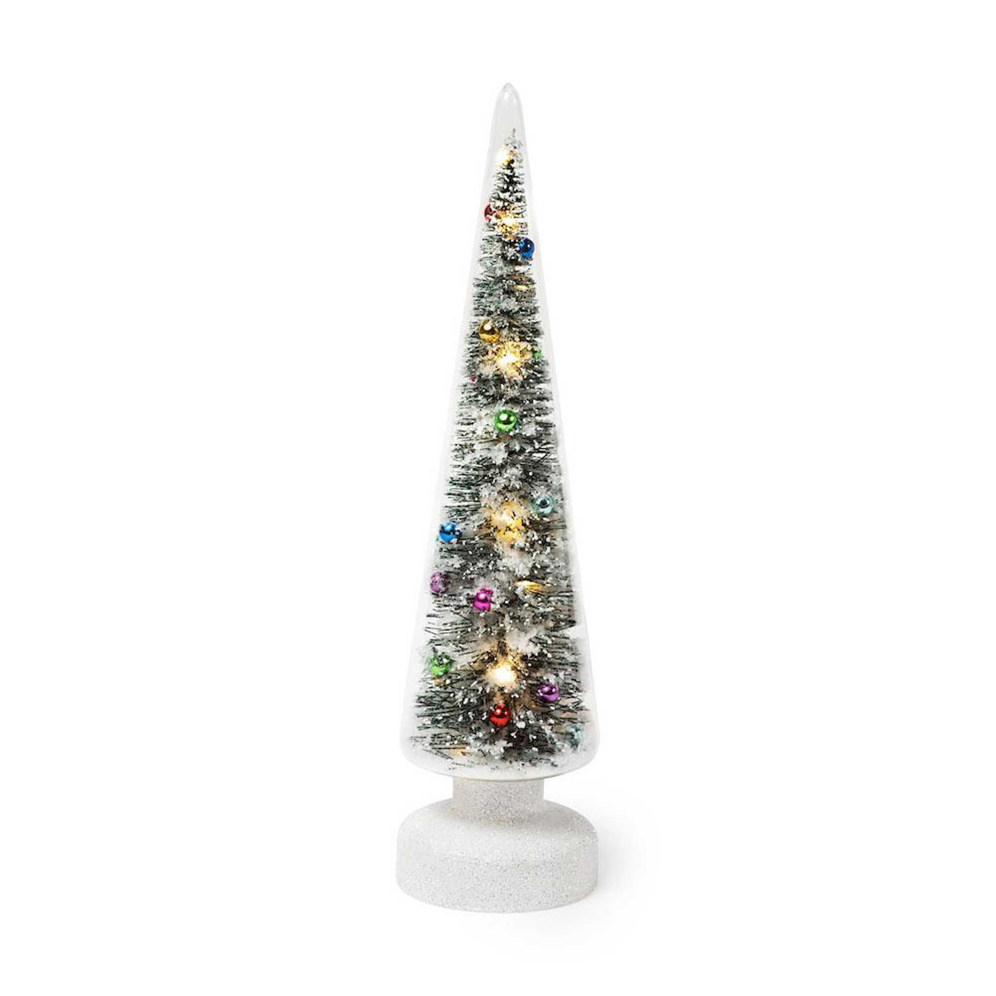 SNOWY WONDERLAND Small - Petit sapin de Noël en verre avec éclairage LED - 36 cm de hauteur | MoMA