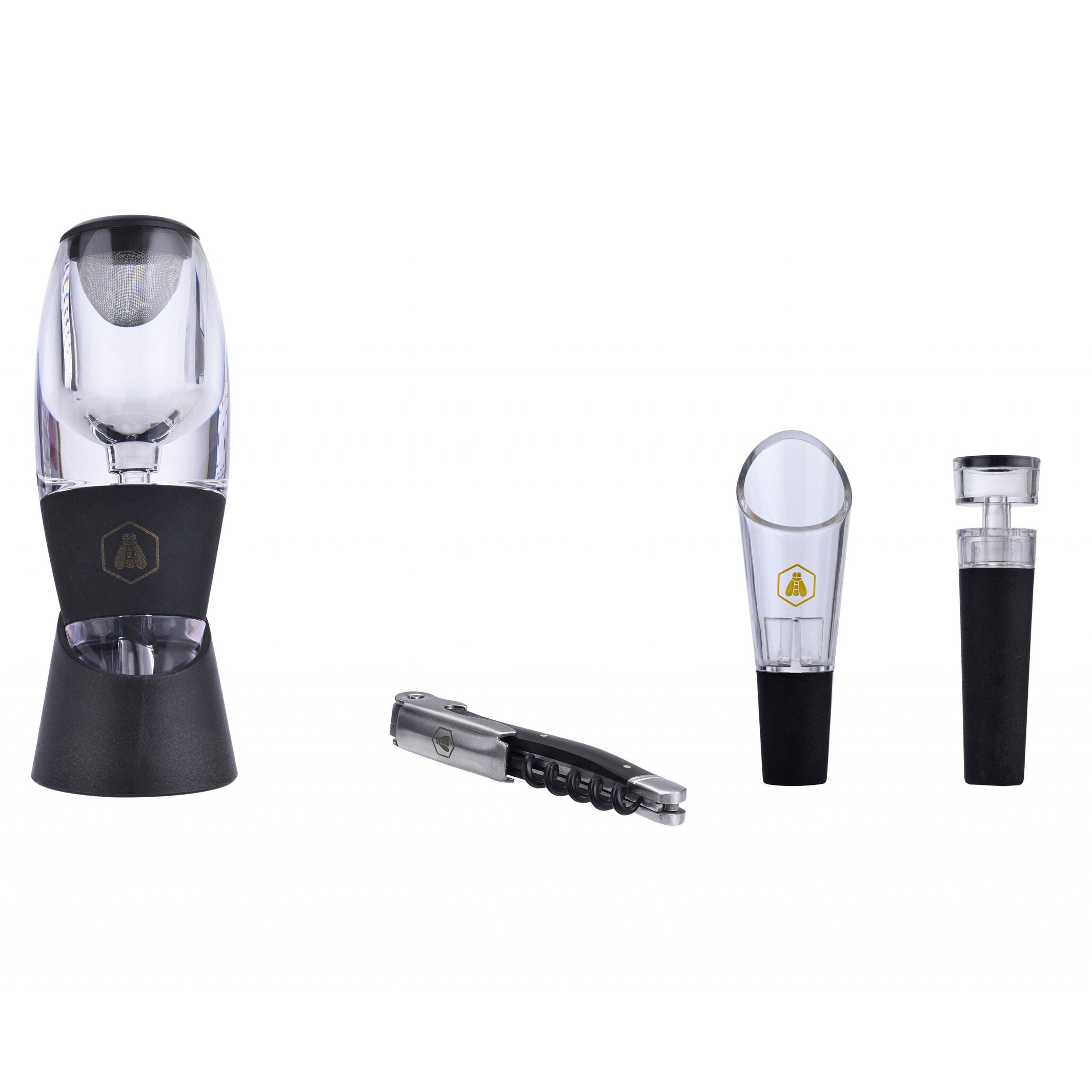 Service à vin avec aérateur - Ensemble de 4 pièces | Laguiole