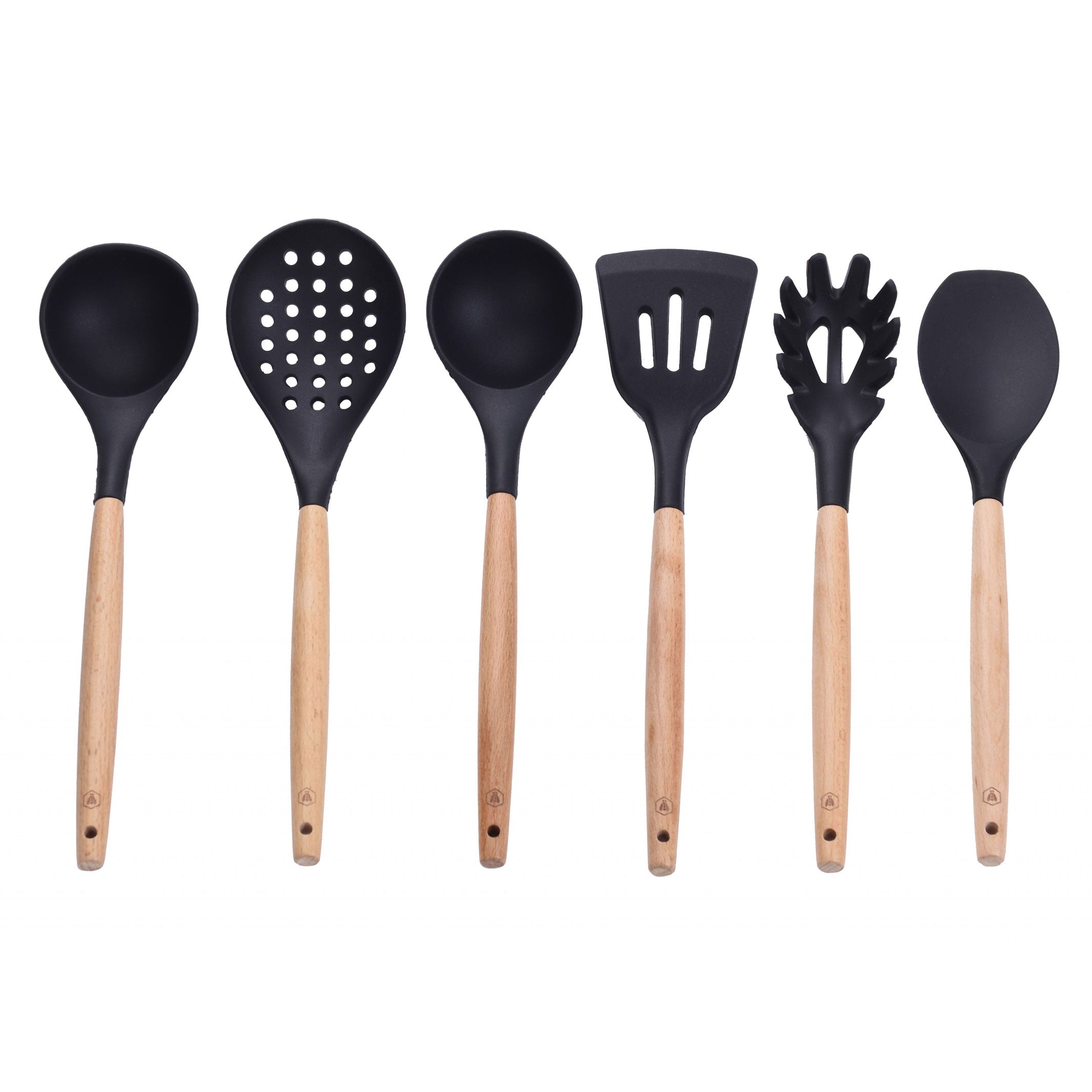 Kochutensilien-Set mit Behälter - Black Edition 6-teiliges Set | Laguiole