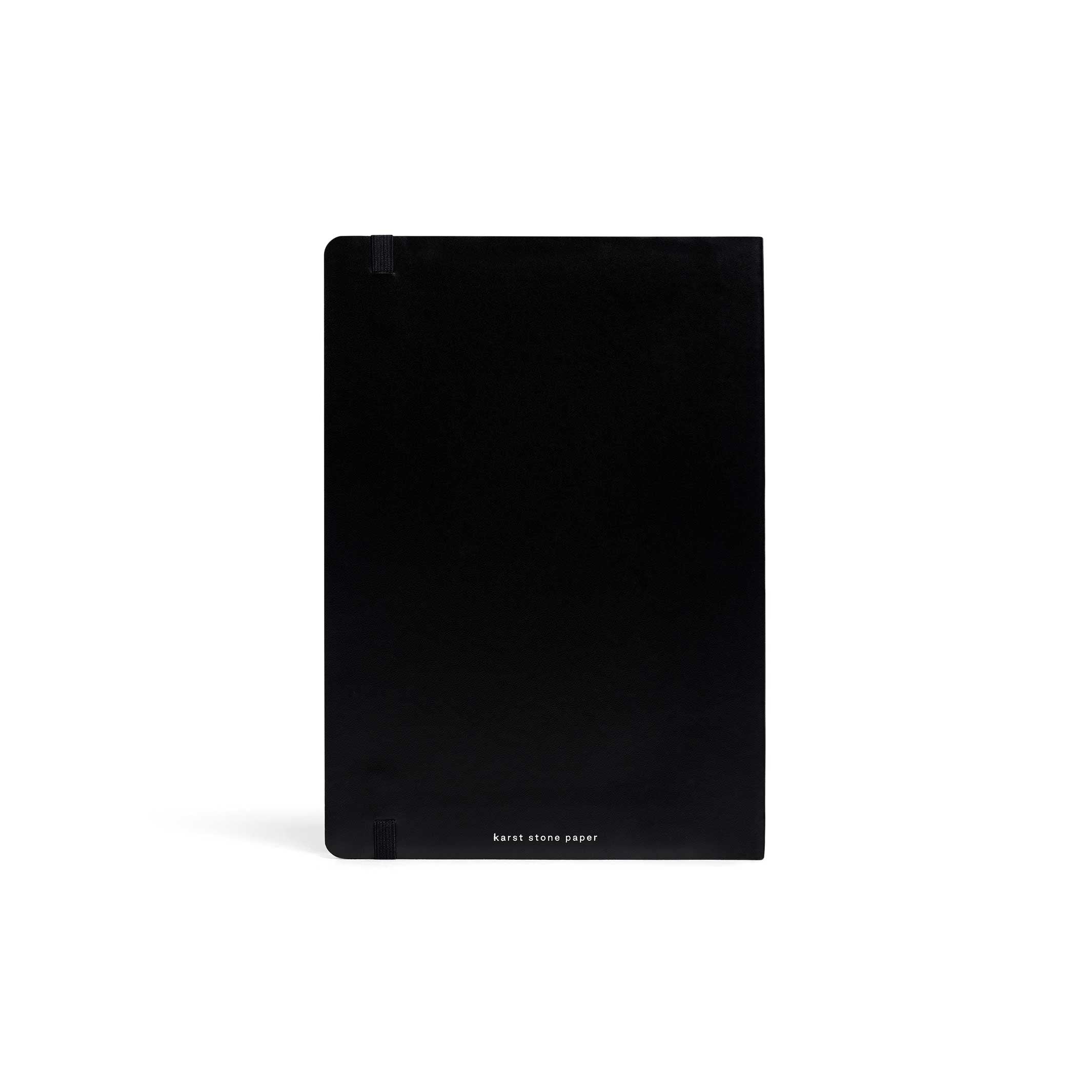 Carnet de notes à couverture souple A5 | CARNET Noir | Papier de pierre karstique