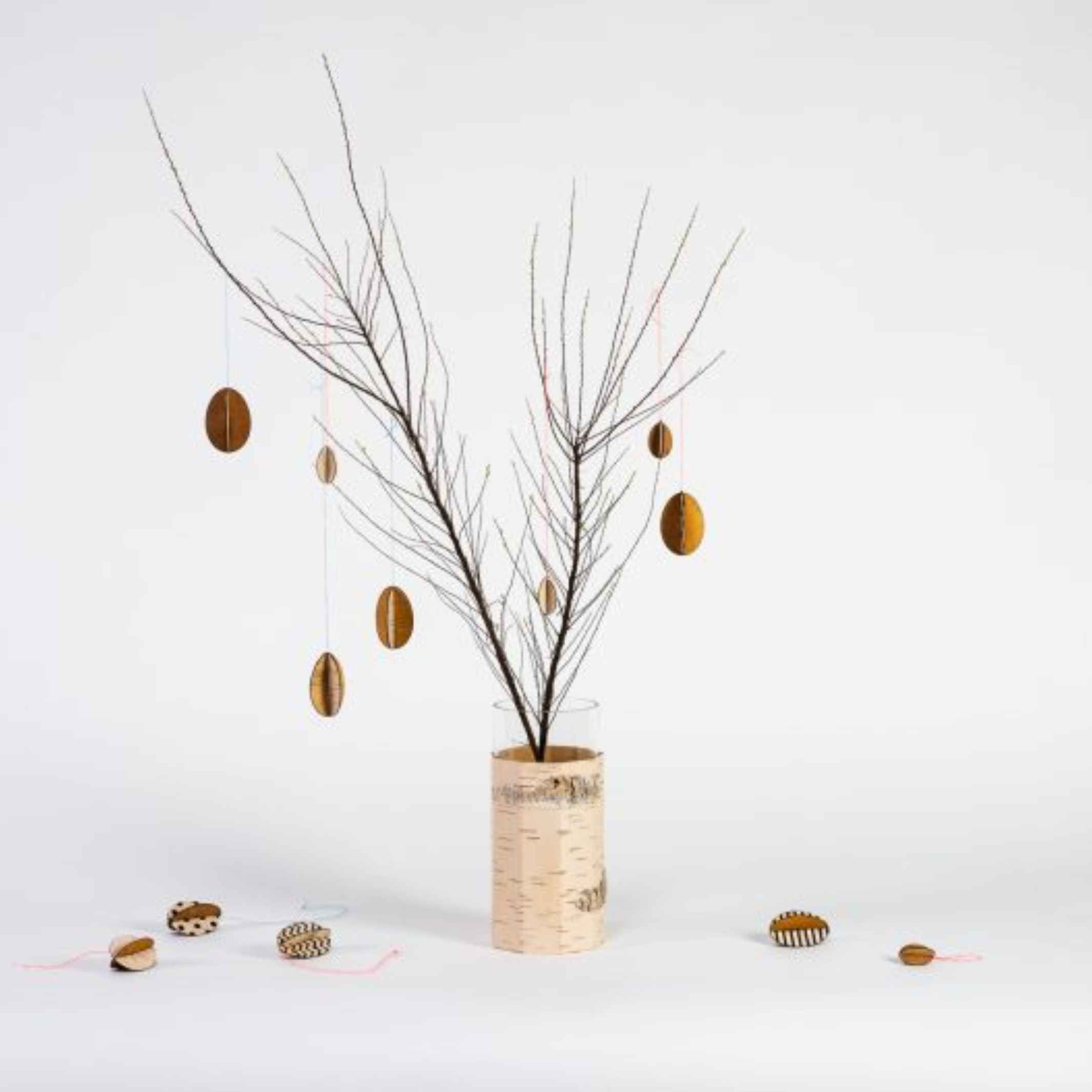 Décorations de Pâques - ÉCORCE DE BOULEAU - lot de 4 | Moya