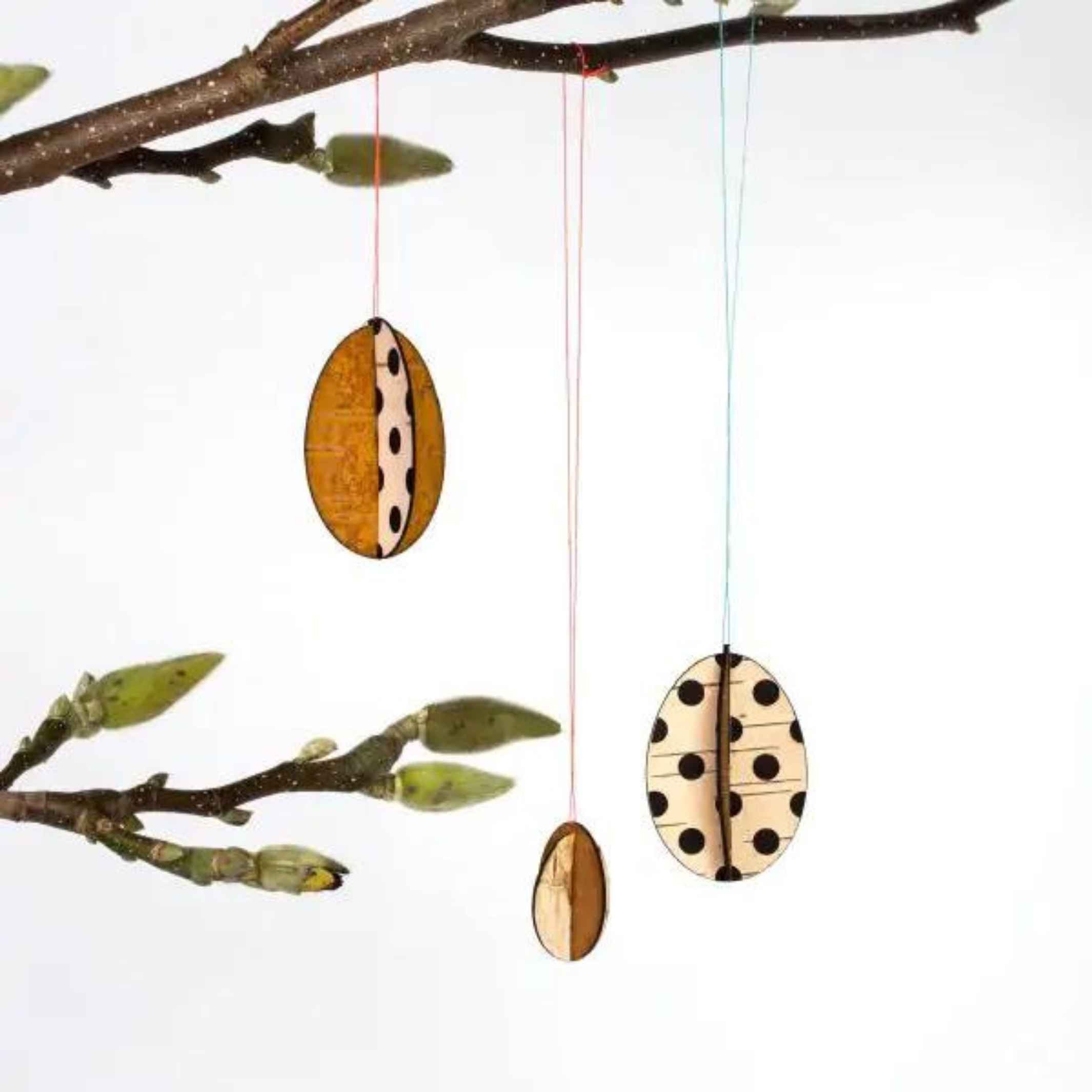 Décorations de Pâques - ÉCORCE DE BOULEAU - lot de 4 | Moya