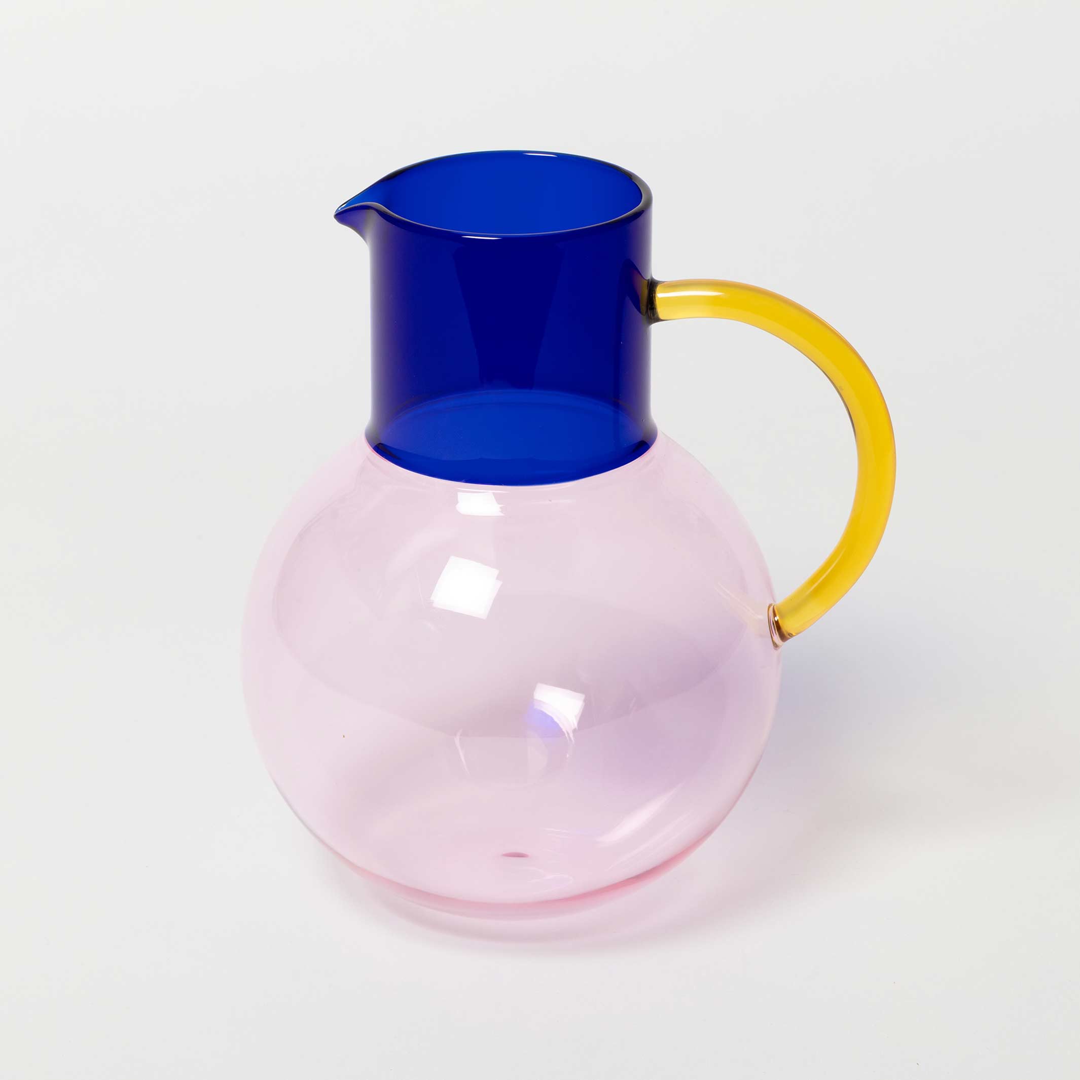 PABLO GLASS JUG - Pink & Cobalt Carafe & Vase | Block Design