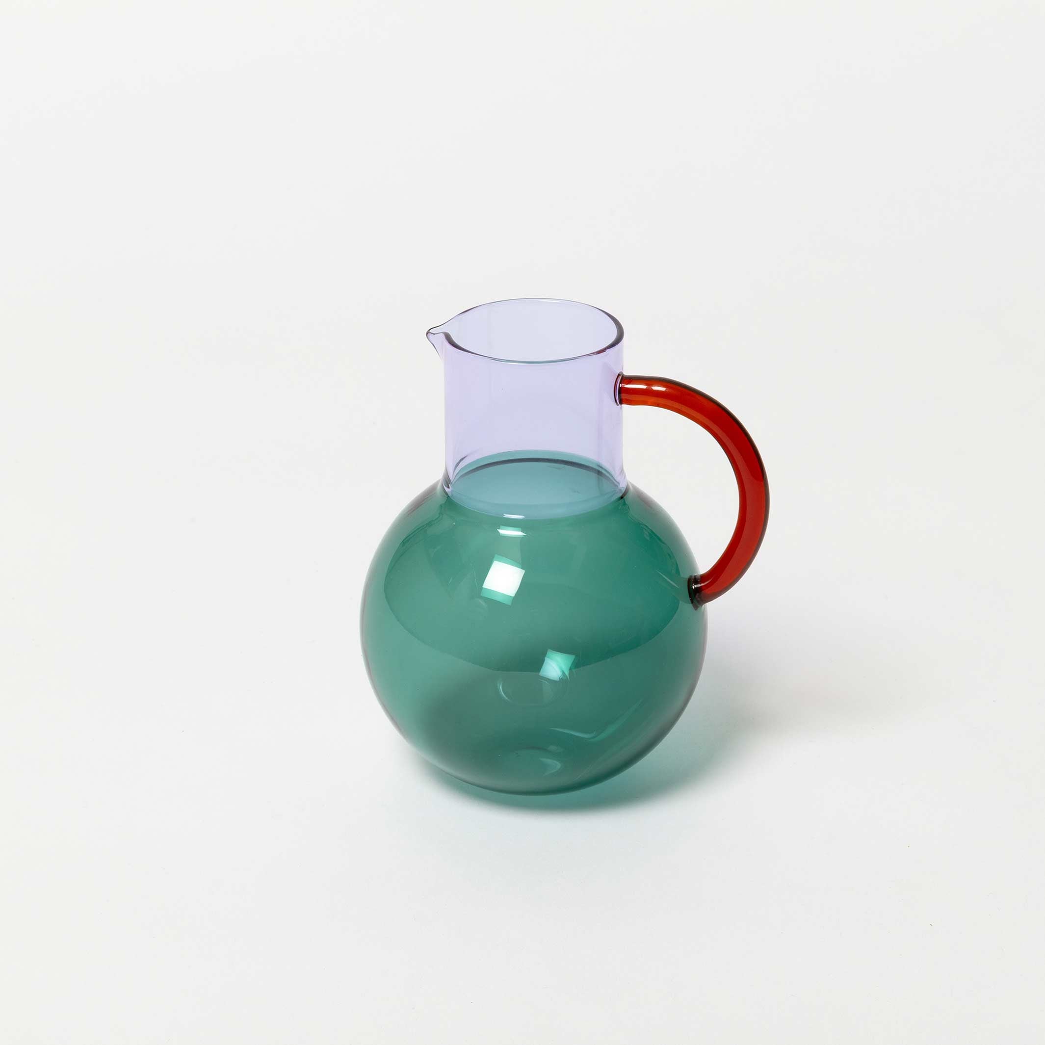 PABLO GLASS JUG - Glas-Krug & Karaffe - Blaugrün & Lila | Block Design