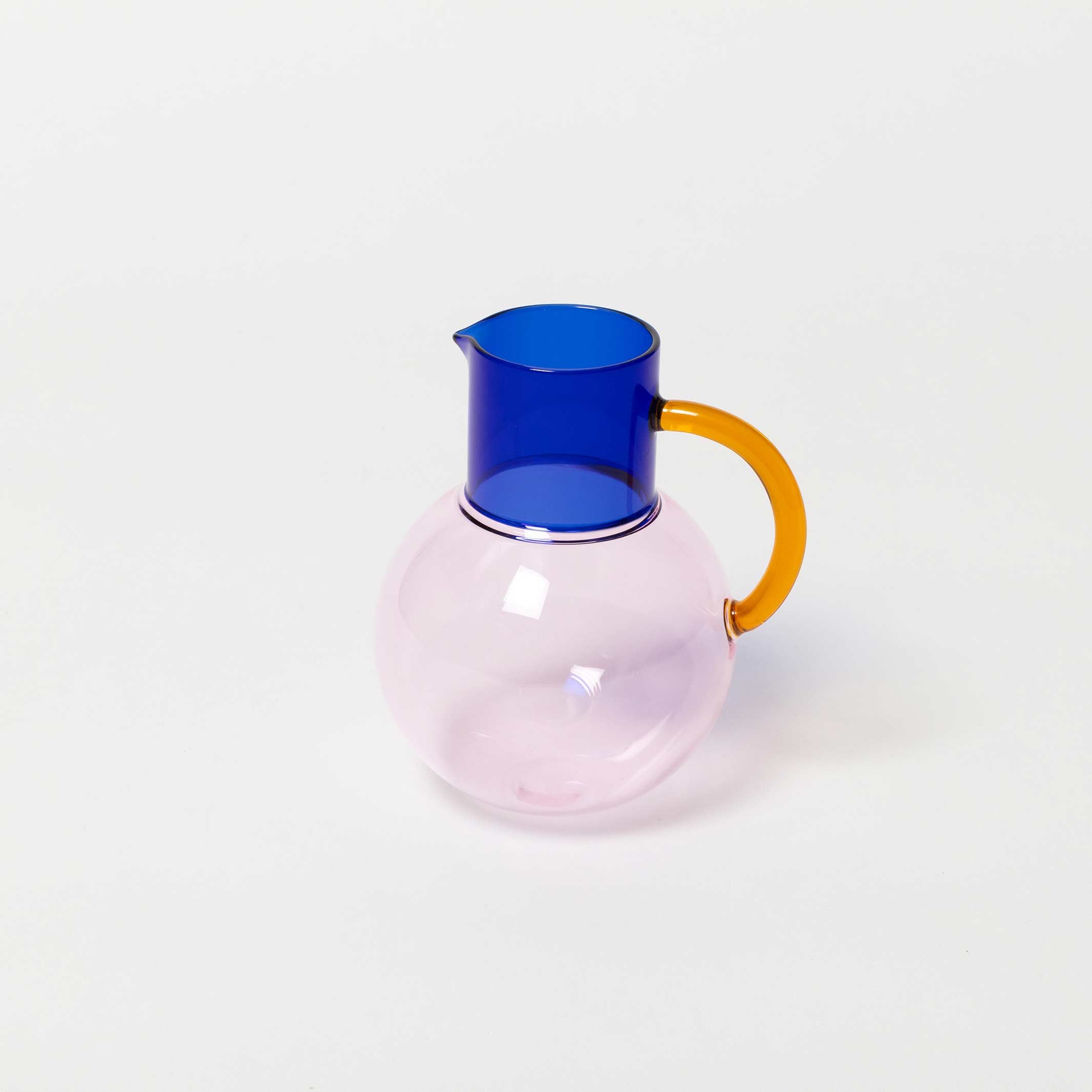 PABLO GLASS JUG - Pink & Cobalt Carafe & Vase | Block Design