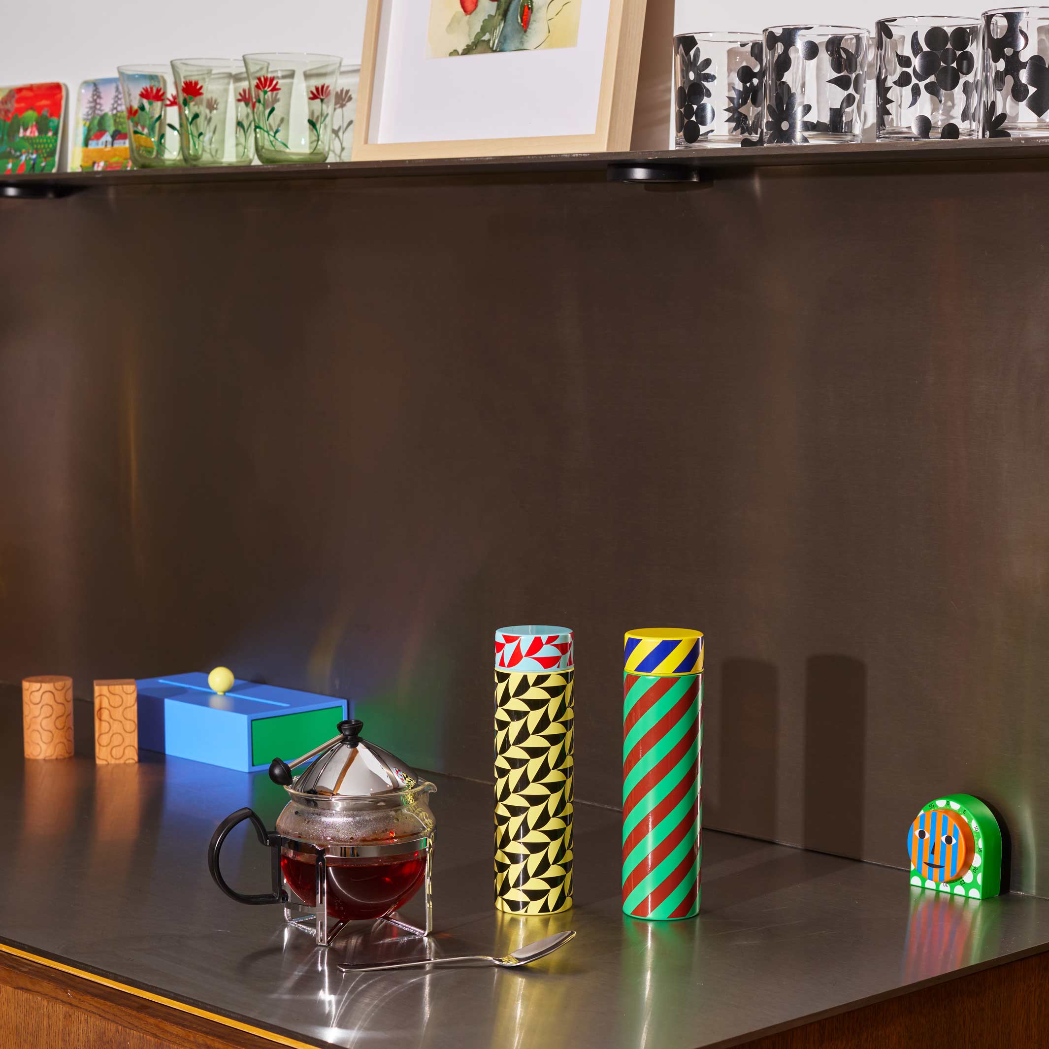 PATTERN THERMAL FLASK STRIPE - gestreifte Thermosflasche 400 ml - Dusen Dusen | Areaware