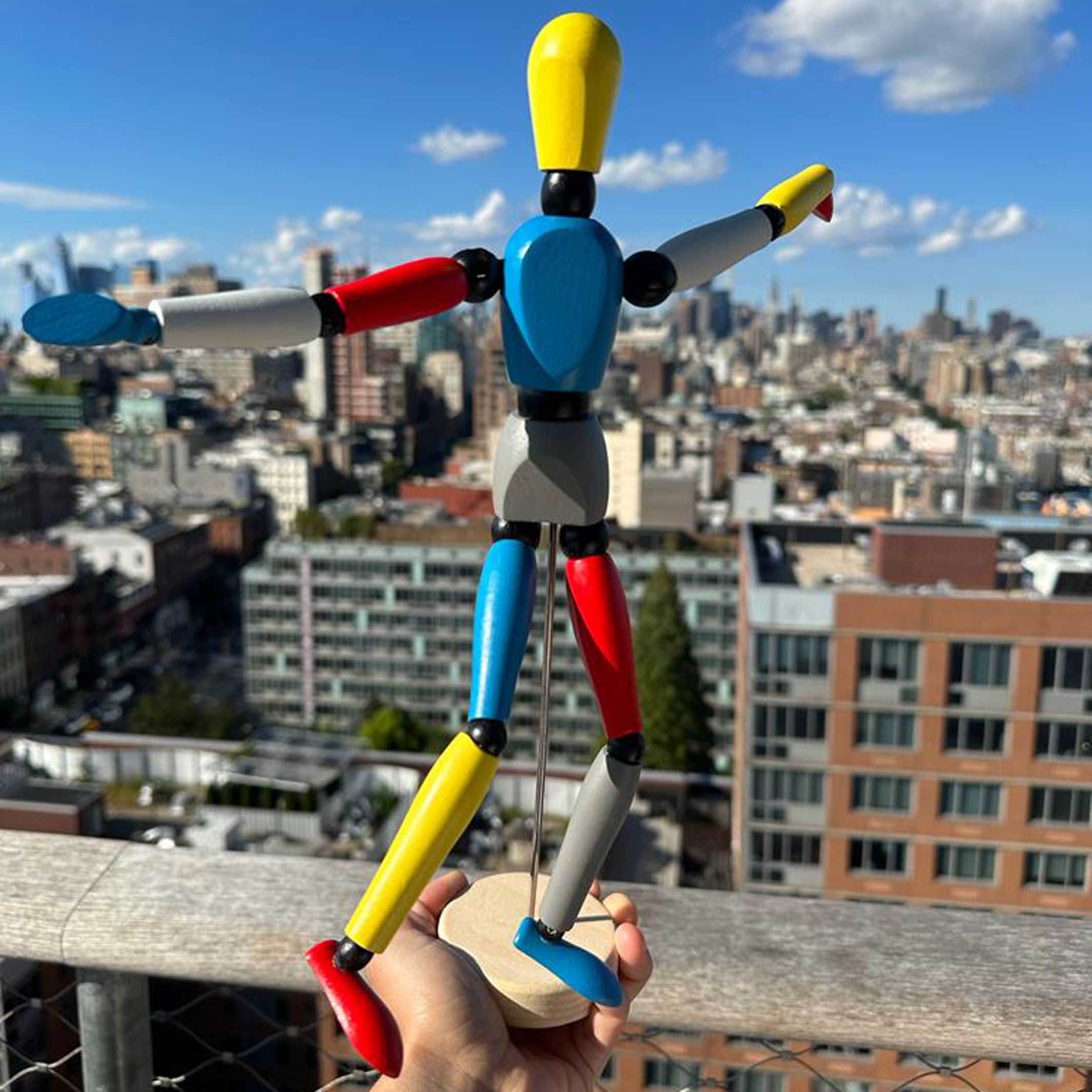 PIET Le Mannequin de l'Artiste | Poupée articulée en bois | Conception de blocs