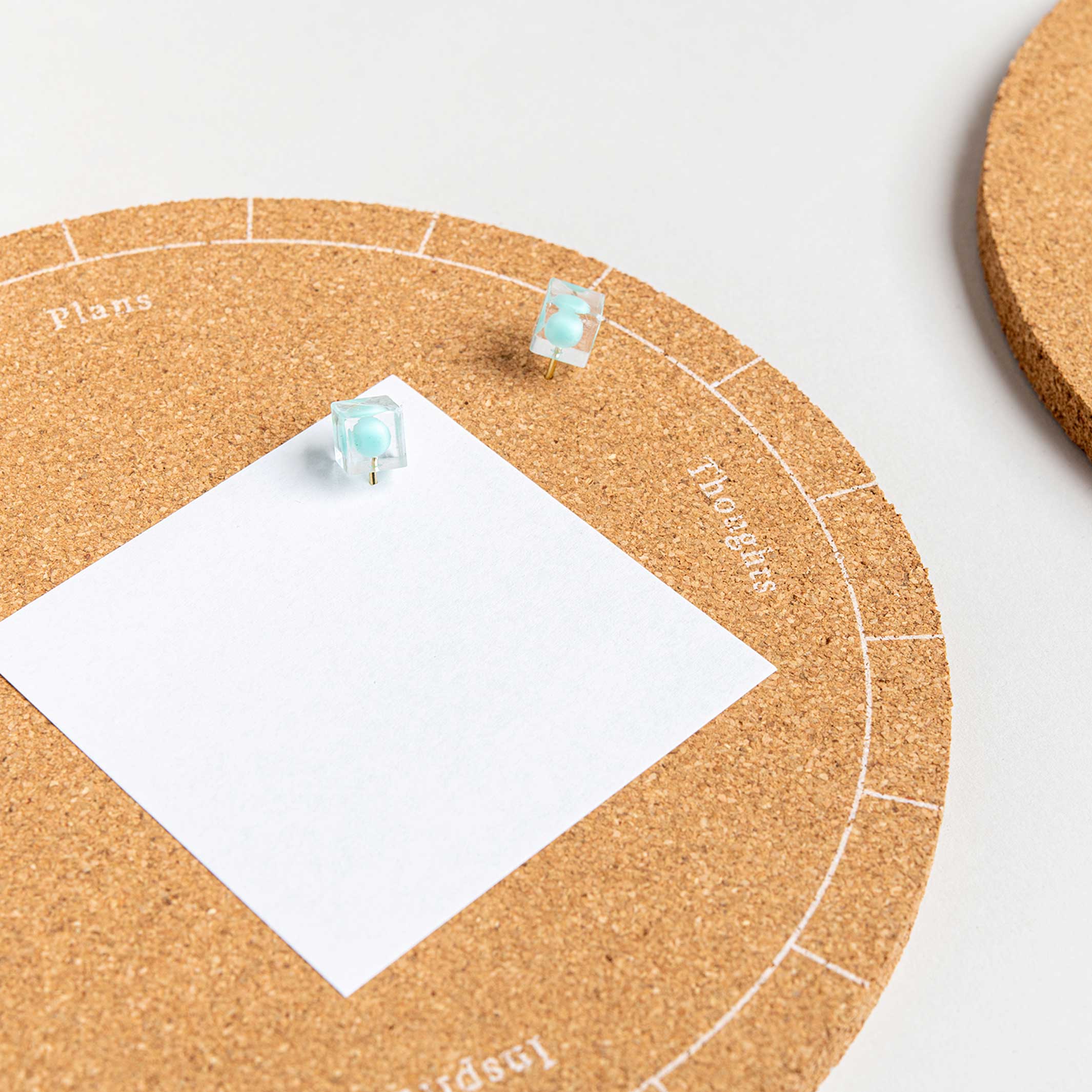 MINI CUBE PUSH PINS - 60 Pushpins in a jar - Turquoise | Somewhere