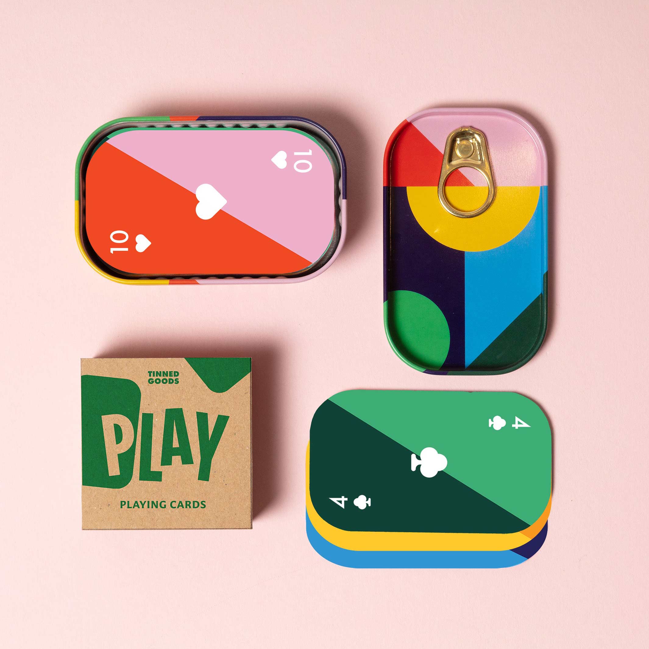 Spielkarten Play – Bunt · 52 Karten · Dose | Block Design