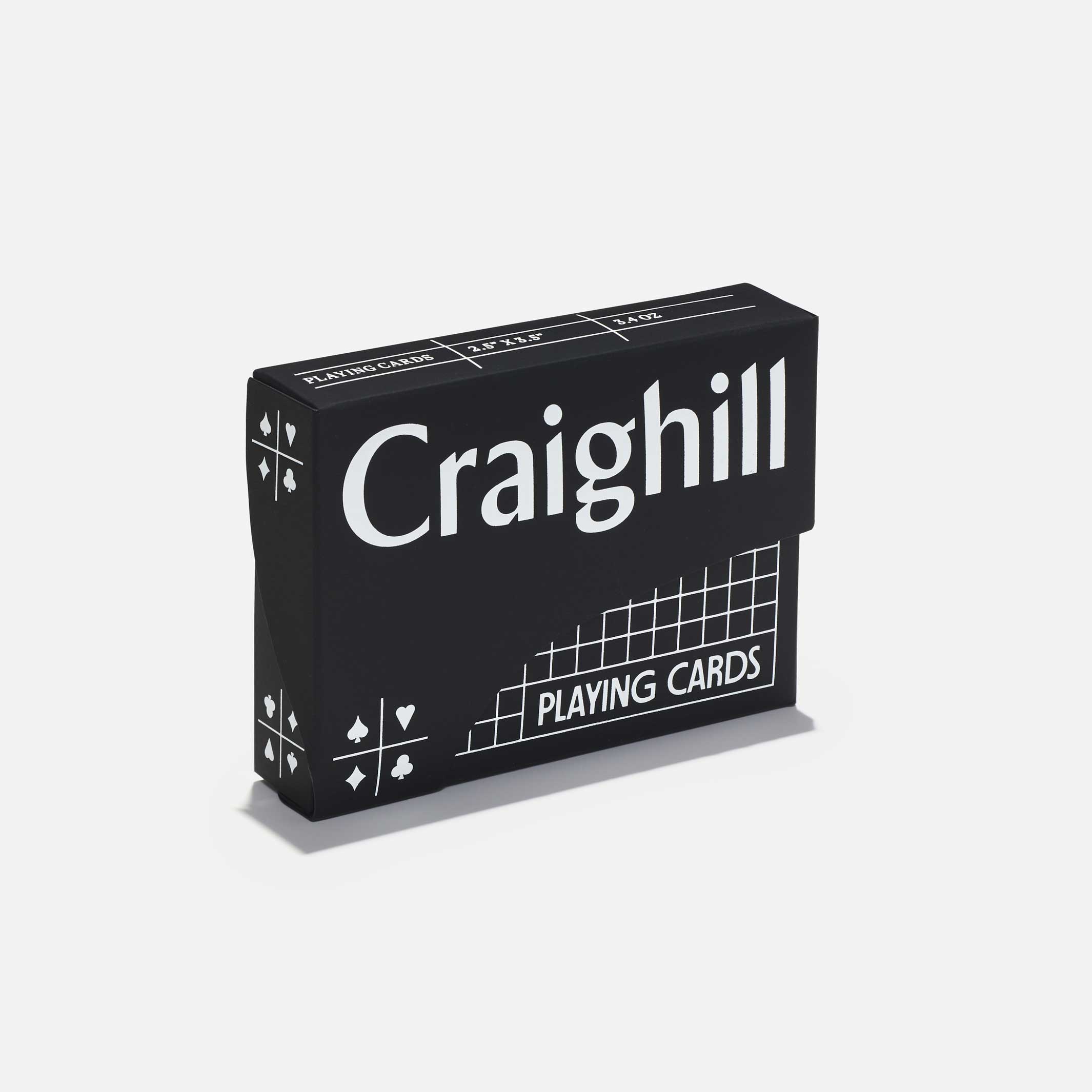 Cartes à jouer | CARTES DE JEU noires dans un emballage noir | Craighill