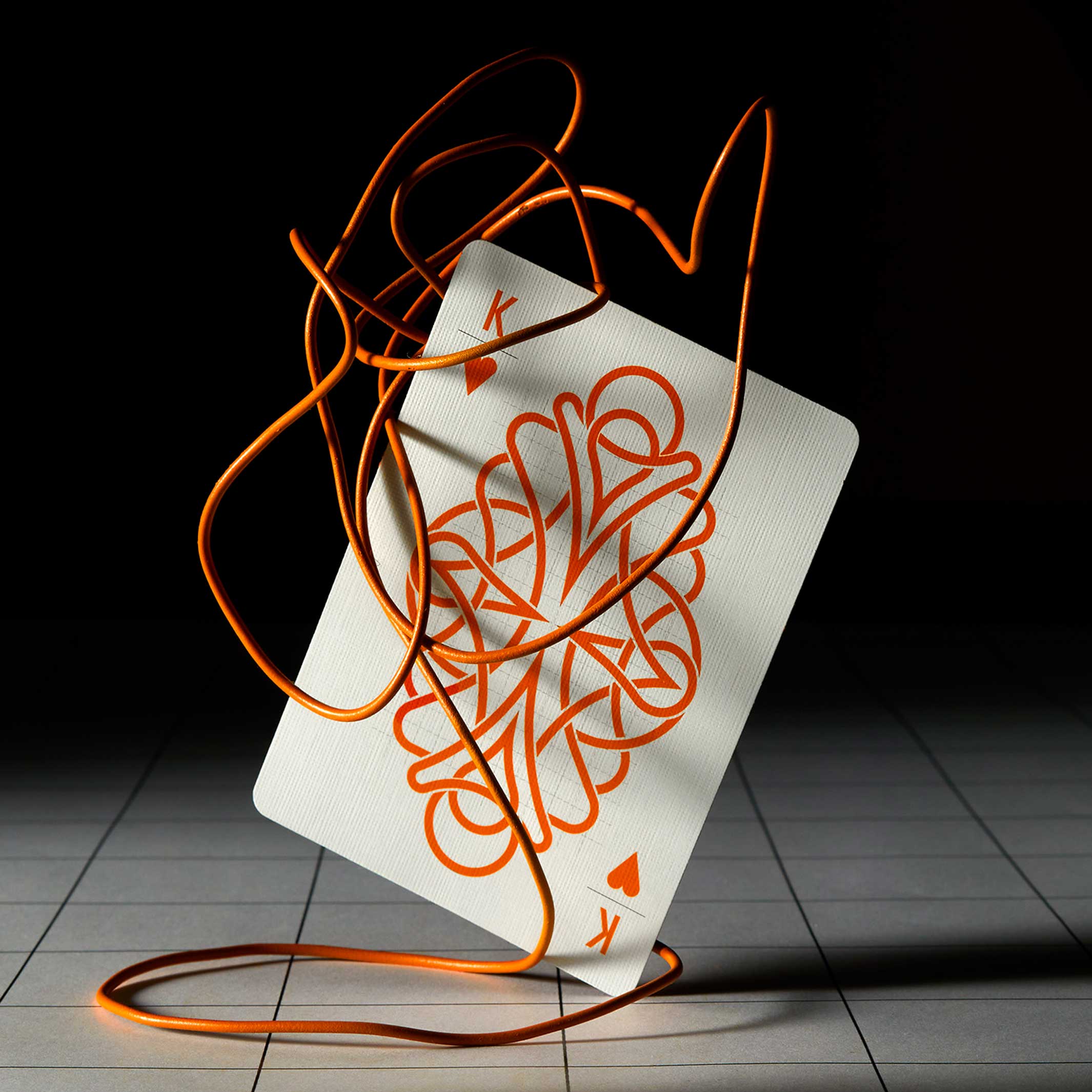 Cartes à jouer | CARTES DE JEU orange dans un emballage blanc | Craighill