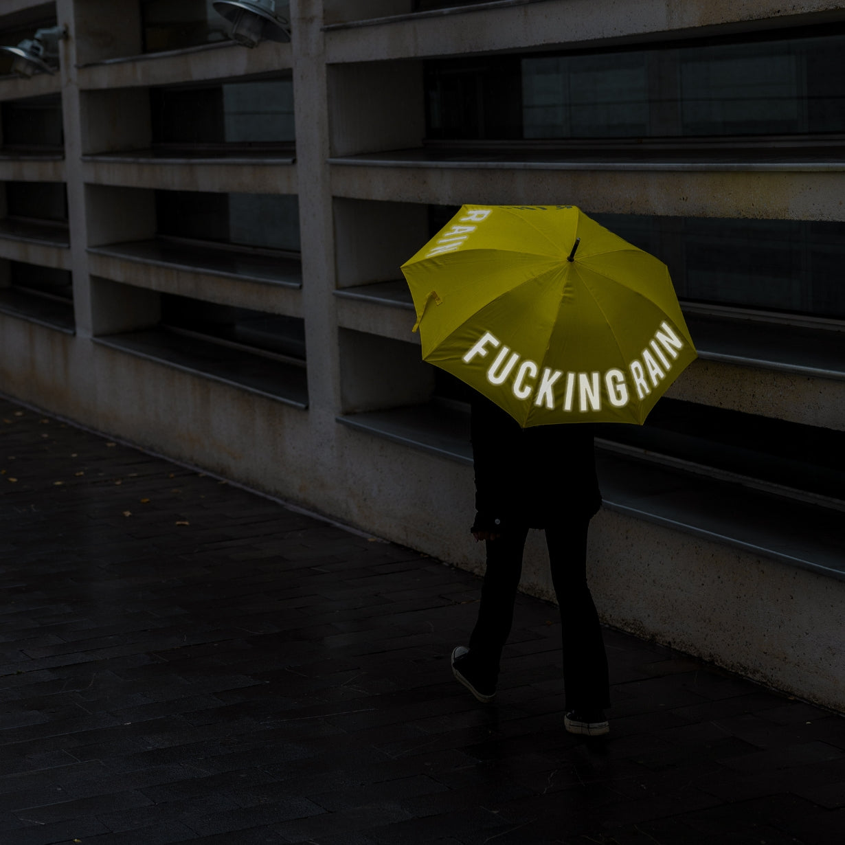 FUCKING RAIN - Yellow Umbrella ∅ 106 cm | Fisura
