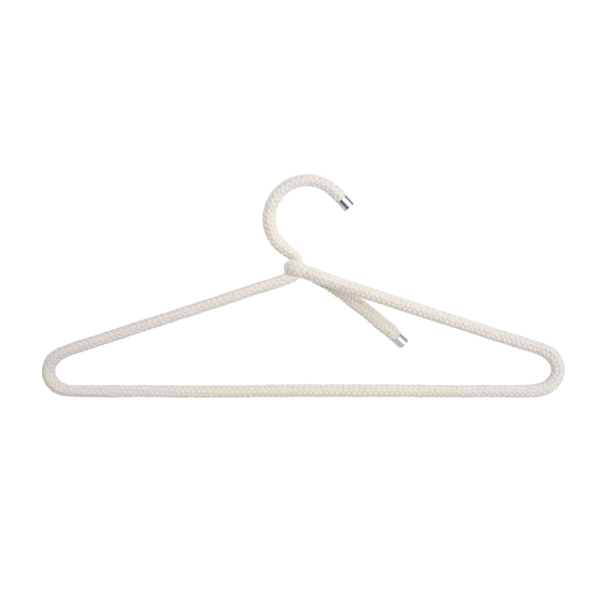 ROPE HANGER Cotton | Naturfarbene Textil-KLEIDERBÜGEL aus Baumwoll-Seil | 3er Set | Peppermint Products
