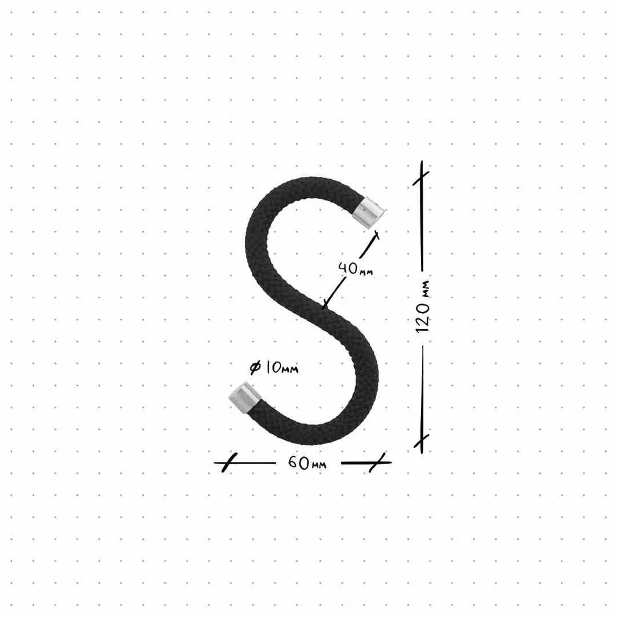 S-Haken "Rope Hook" – 5er-Set · 12 cm | Peppermint Products