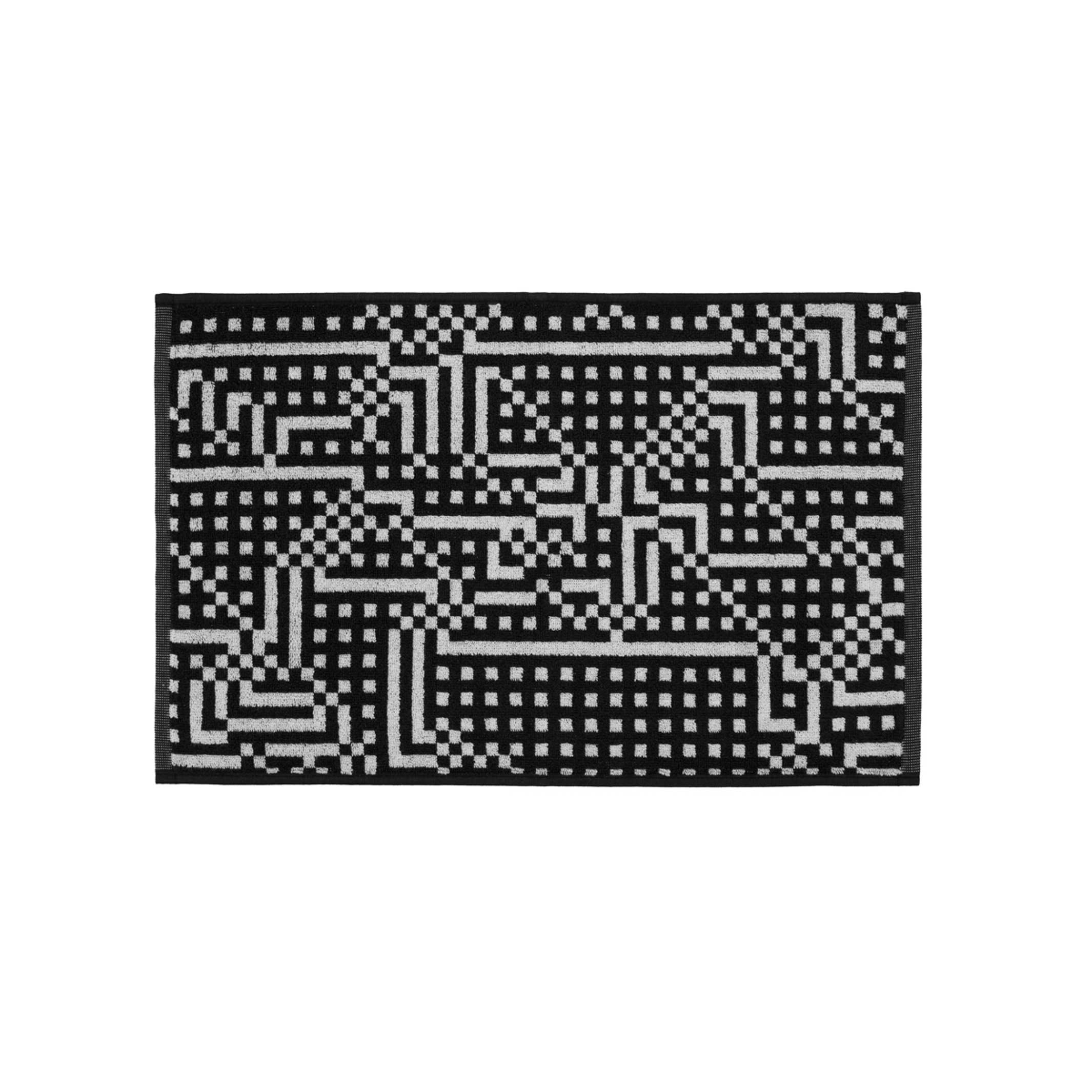 ROUTE - kleines Schwarz-weißes Handtuch - Bitmap Collection - 33x50 cm | Cristian Zuzunaga