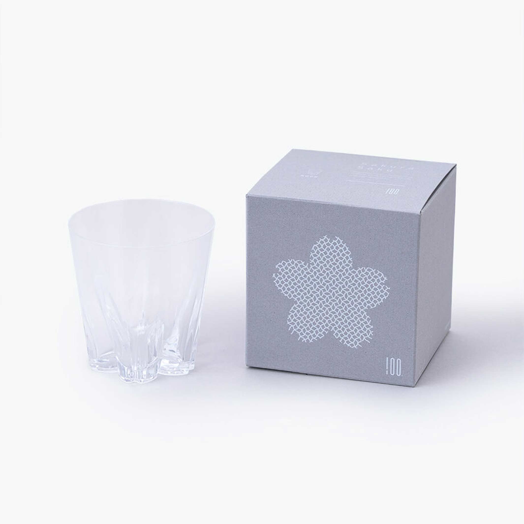 SAKURASAKU Rock - flaches Trinkglas klar - 260 ml | 100percent