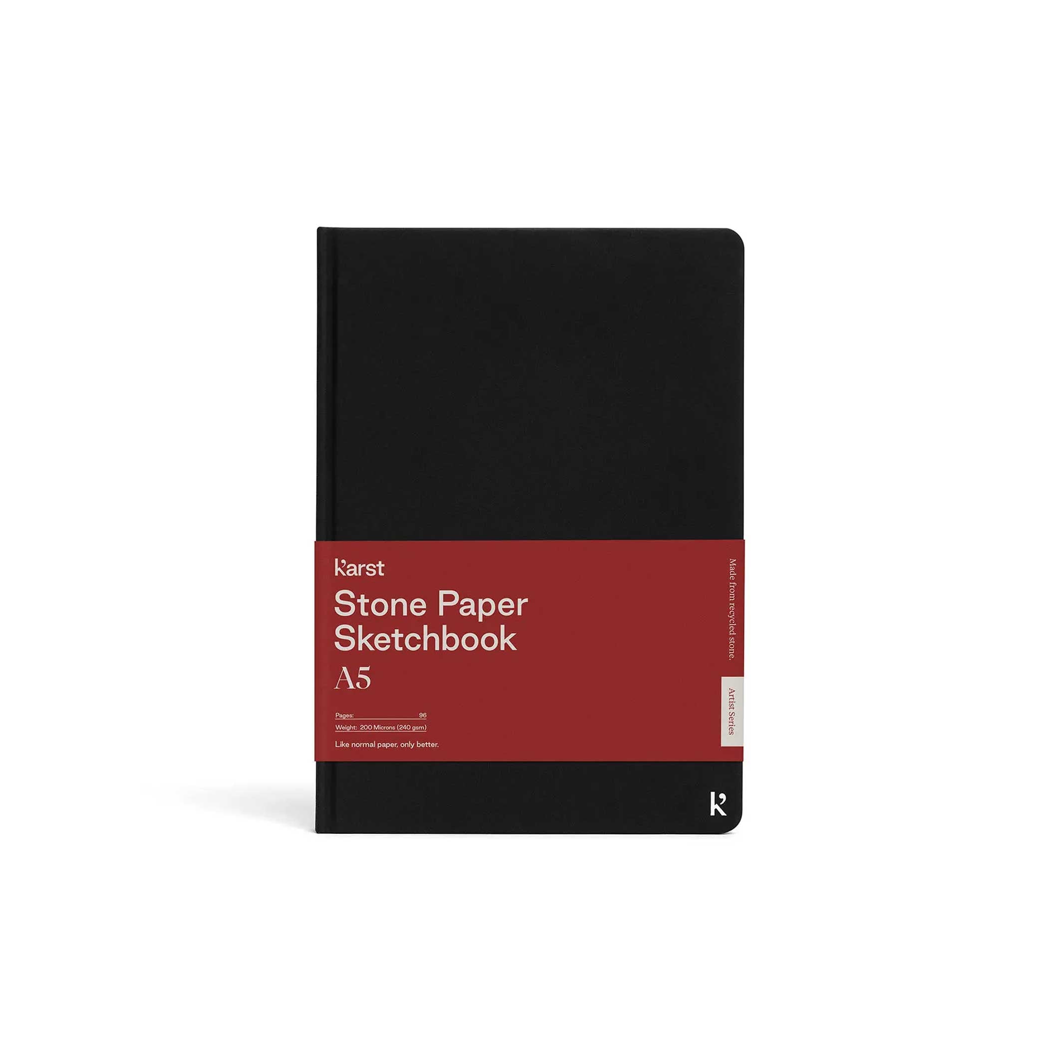 Hardcover SKETCHBOOK | Black | Karst Stone Paper