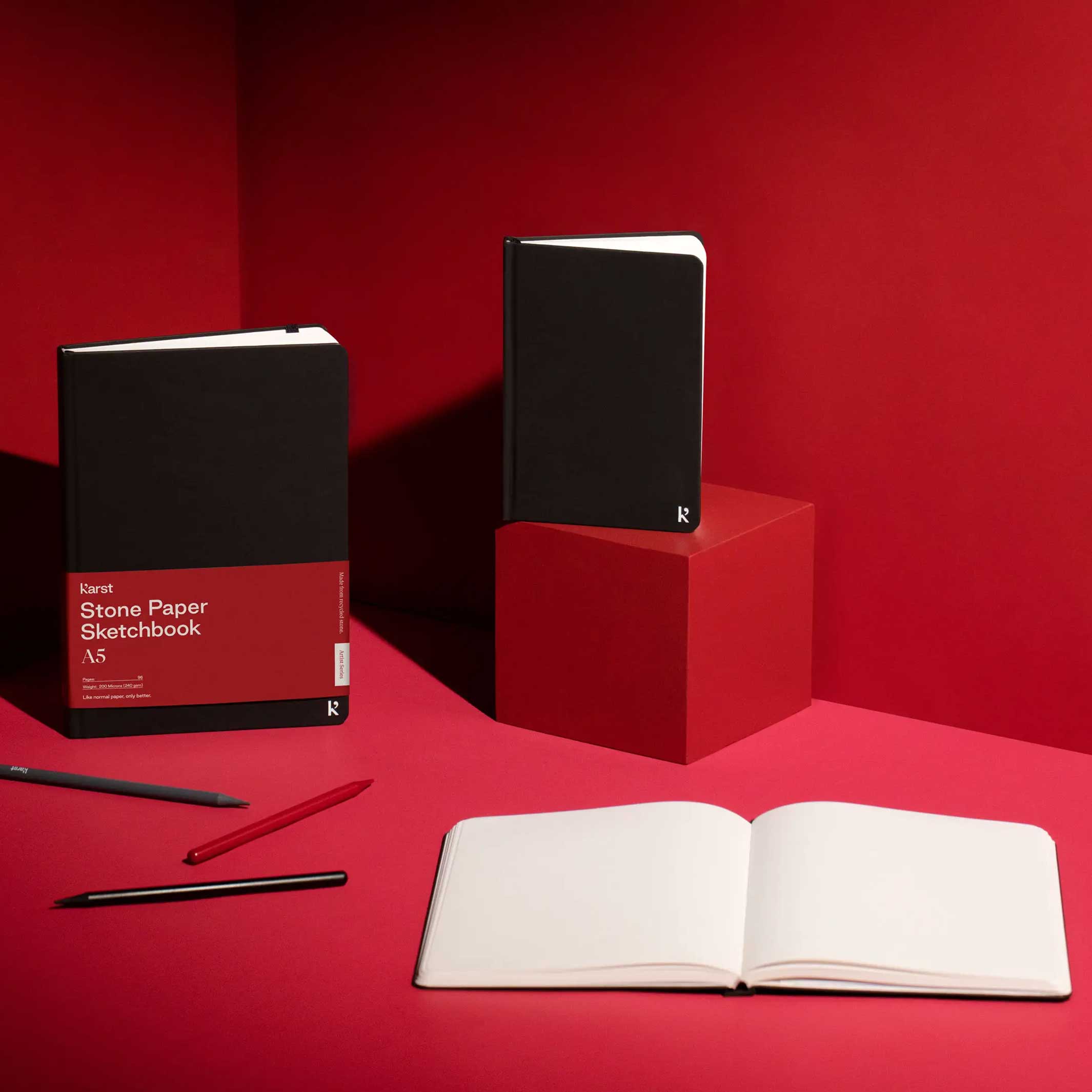 Hardcover SKETCHBOOK | Black | Karst Stone Paper