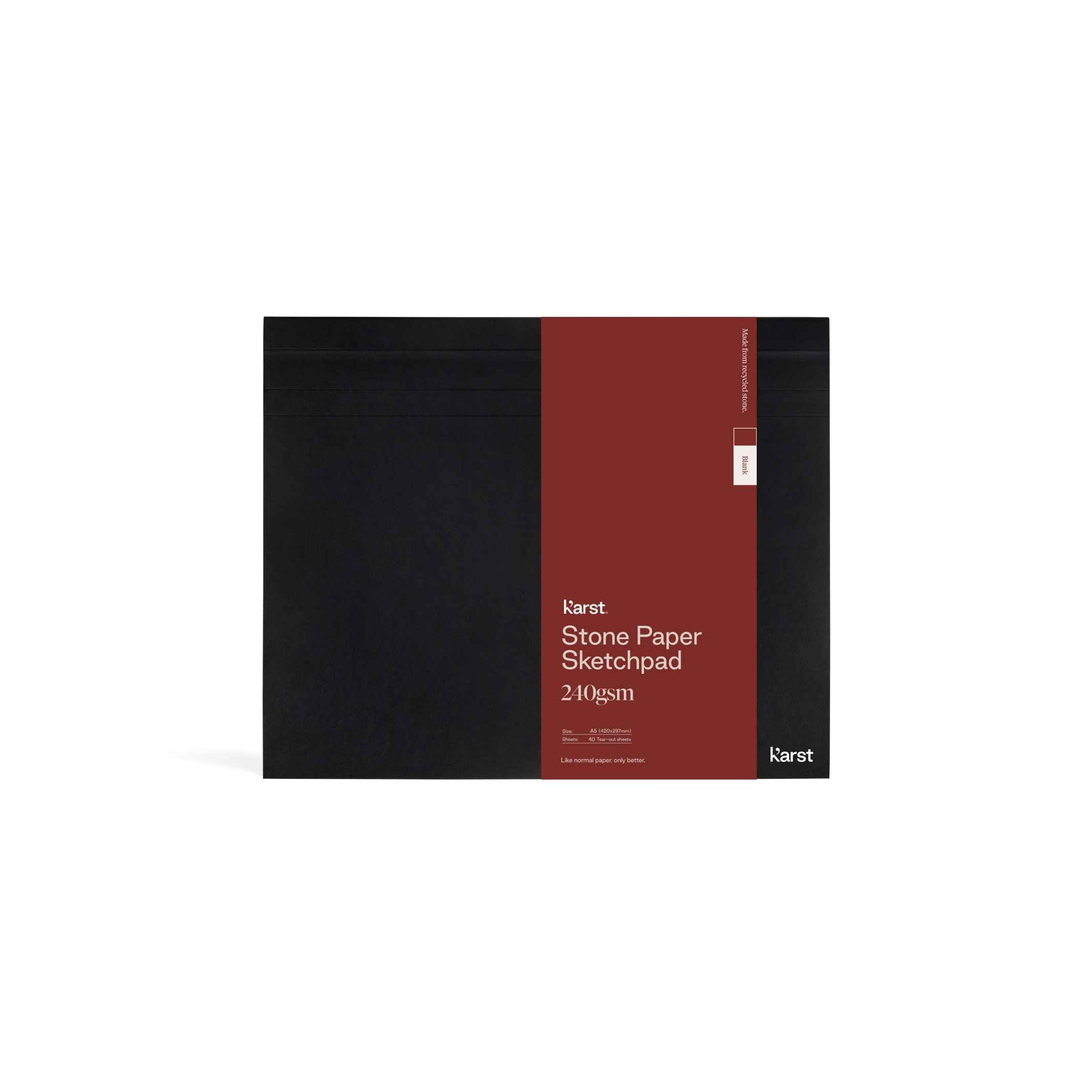 Hardcover SKETCHPAD - Black | Karst Stone Paper