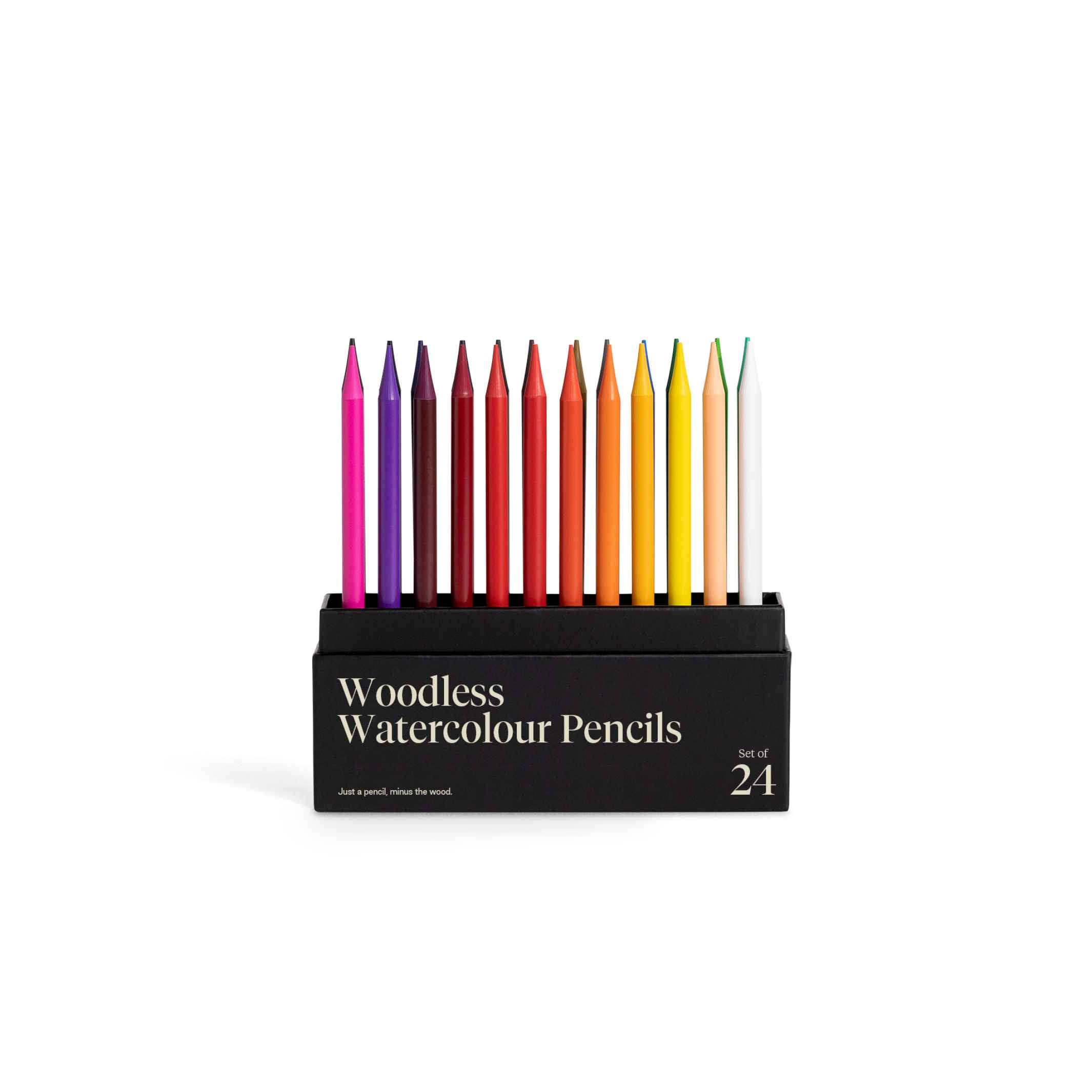 CRAYONS AQUARELLES SANS BOIS - ENSEMBLE DE CRAYONS graphite sans bois - lot de 24 | Papier de pierre karstique