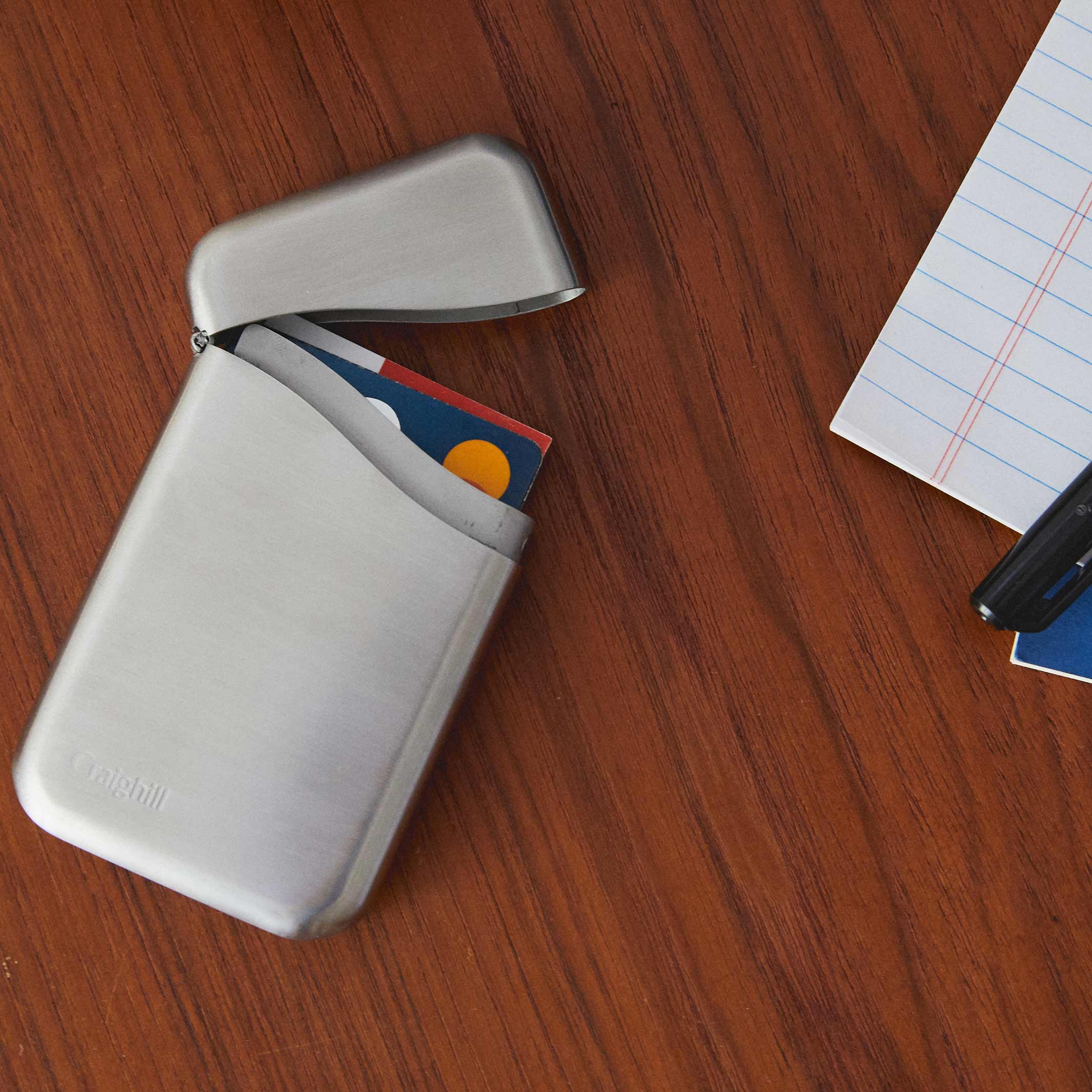 SUMMIT | CARD CASE | Silver Stainless Steel | Craighill