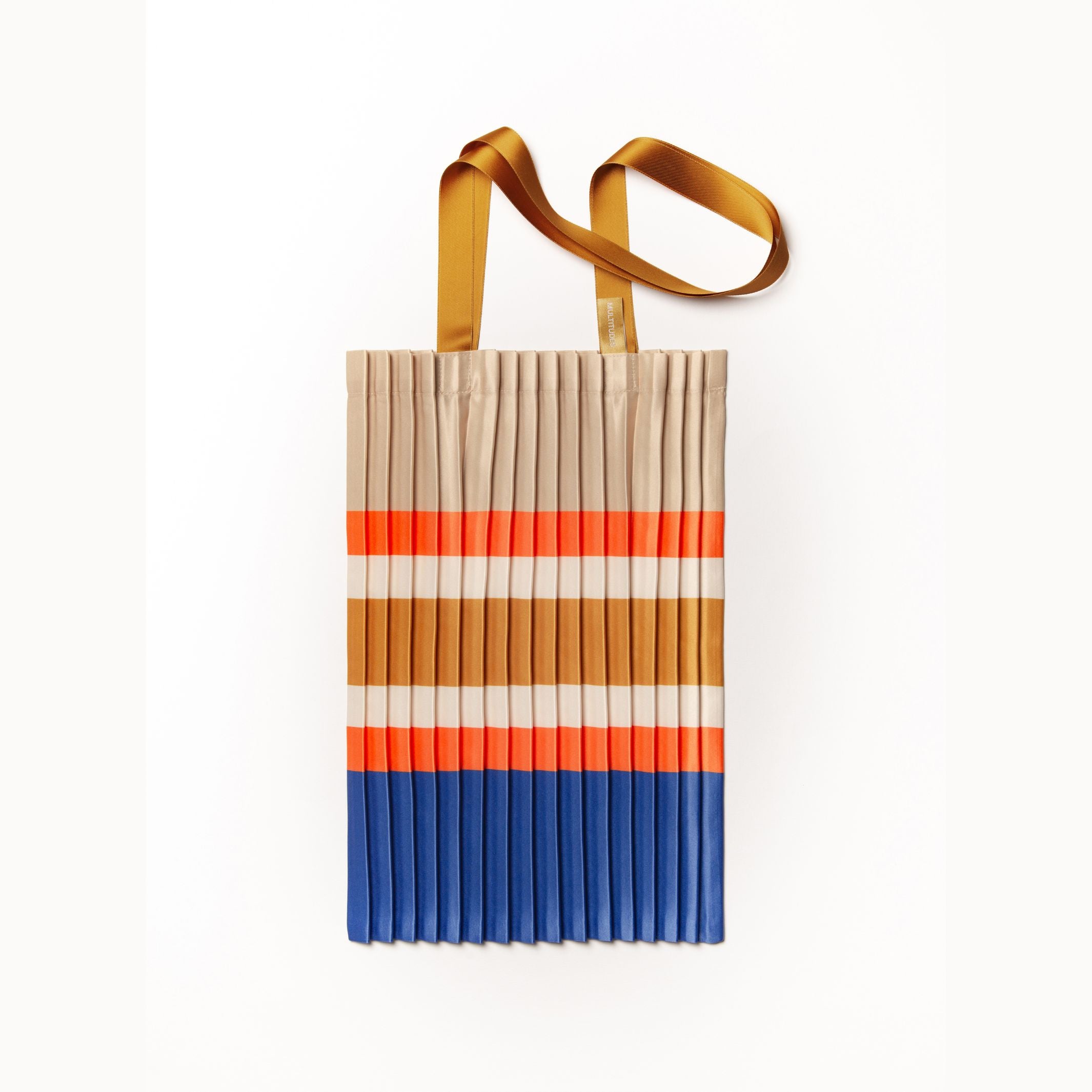 SORRENTO BEIGE - Tote Bag - pleated satin 40x48 cm | Multitudes