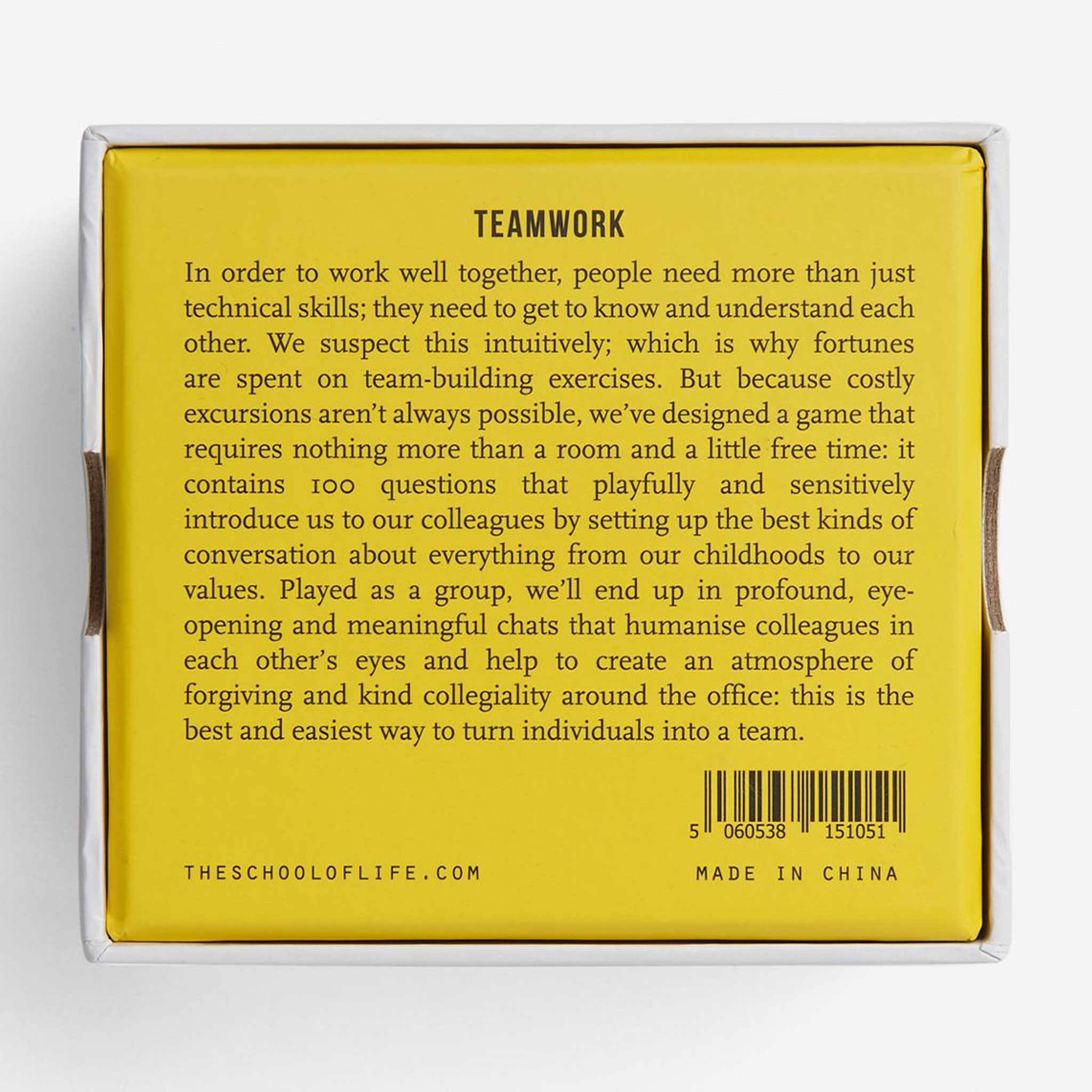 TEAM WORK | CARD GAME to improve TEAM DYNAMICS | English Edition | The School of Life