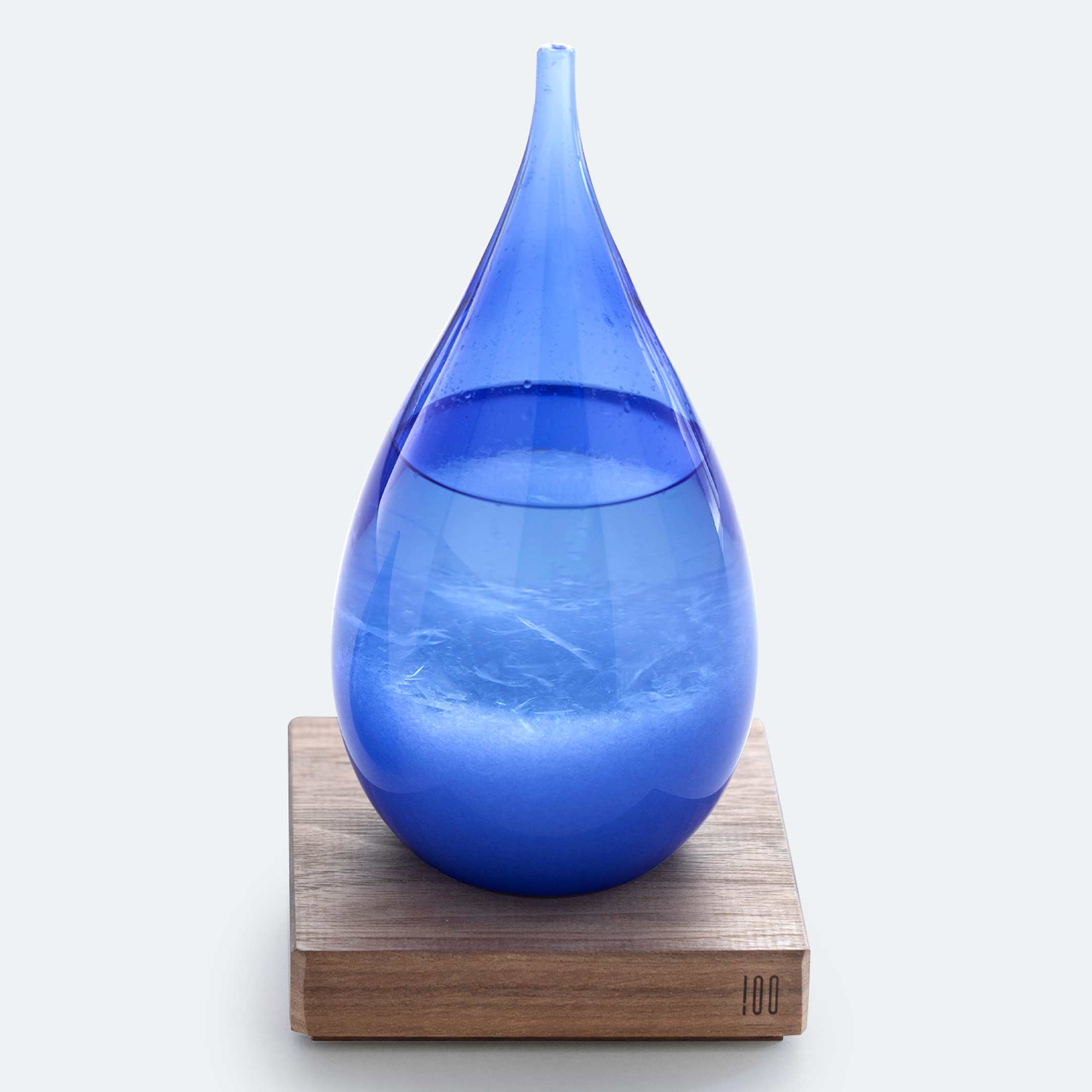 TEMPO DROP Blau | GLAS-OBJEKT & STURMGLAS | H=21 cm | Takeshi Ogawa | 100percent
