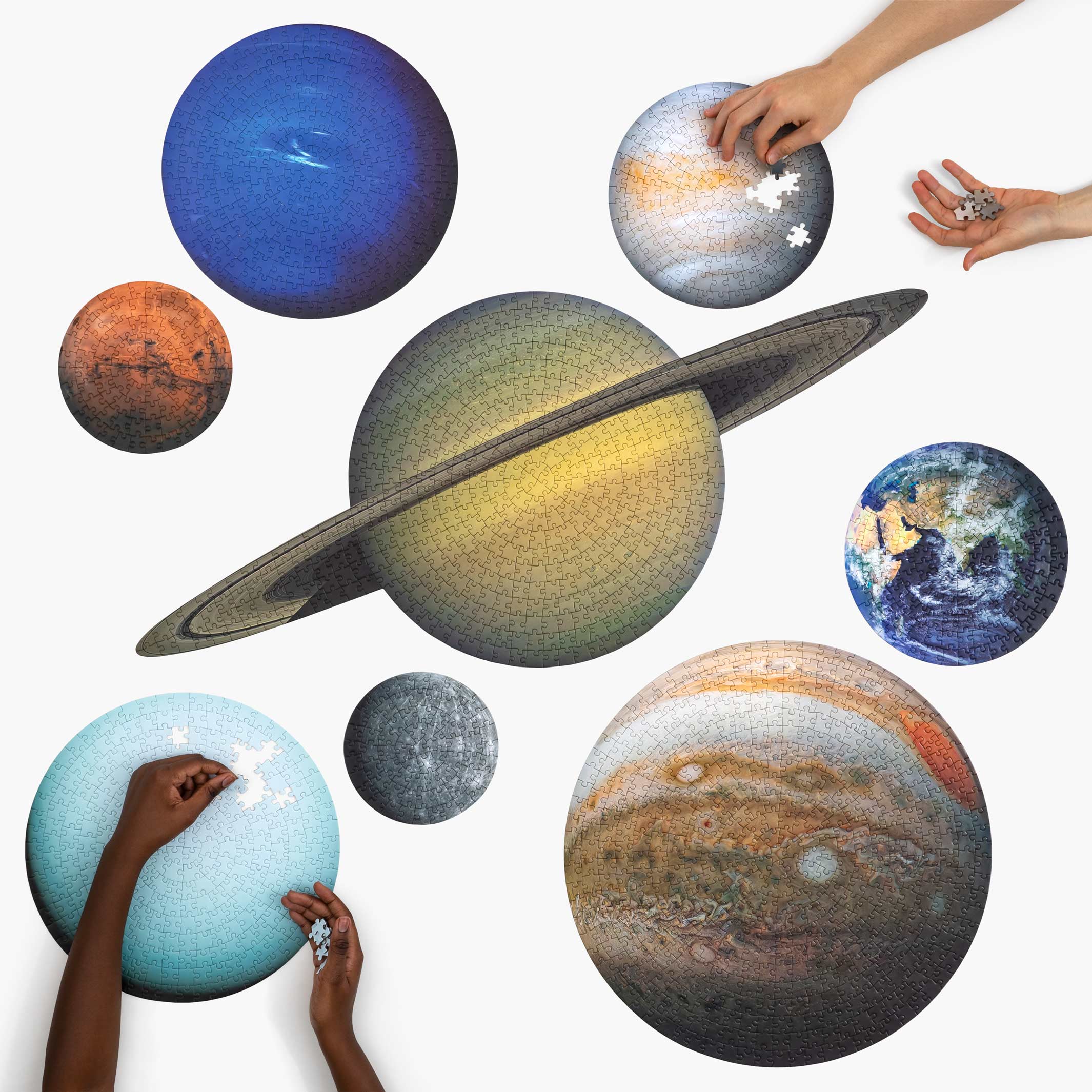 THE PLANETS - Set aus acht Planeten Puzzles - 2.000 Teile | parkside