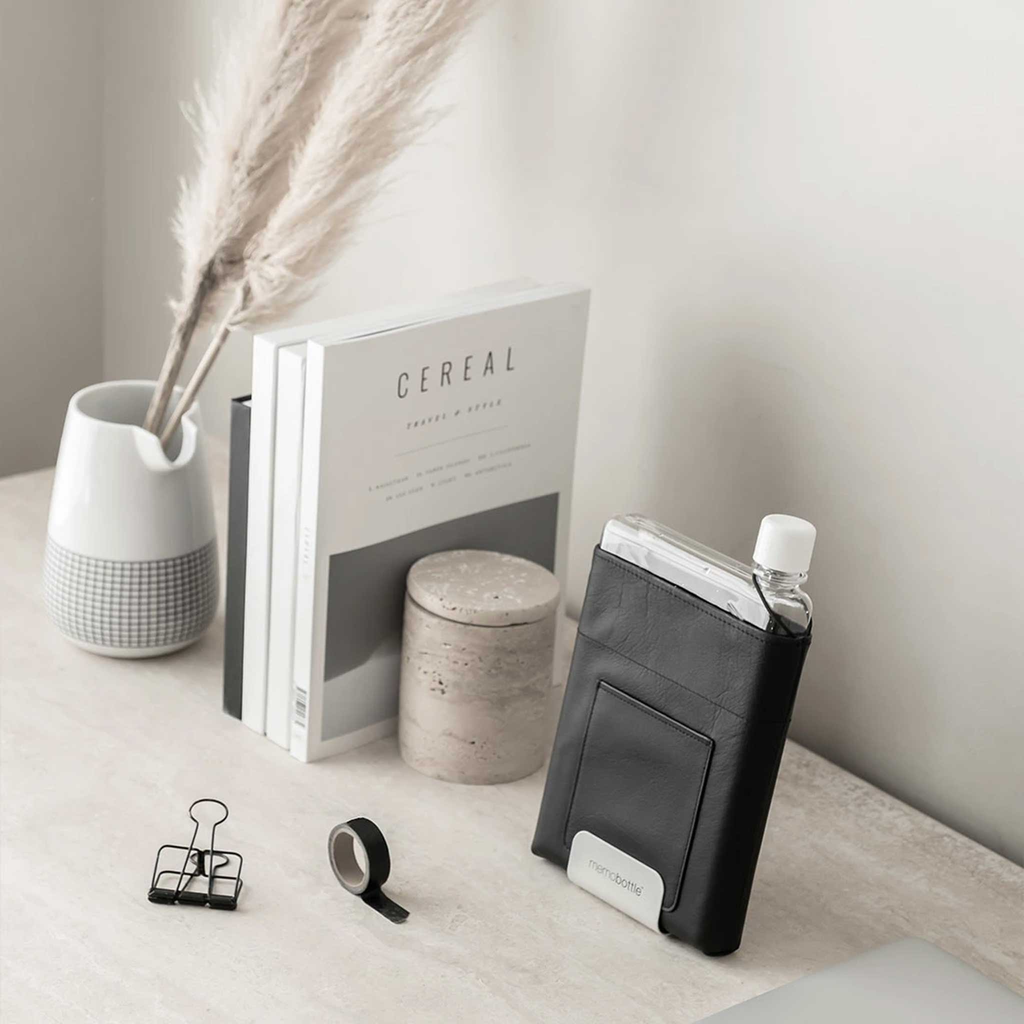 SUPPORT DE BUREAU UNIVERSEL - Support et support pour bouteilles mémo originales (transparentes)