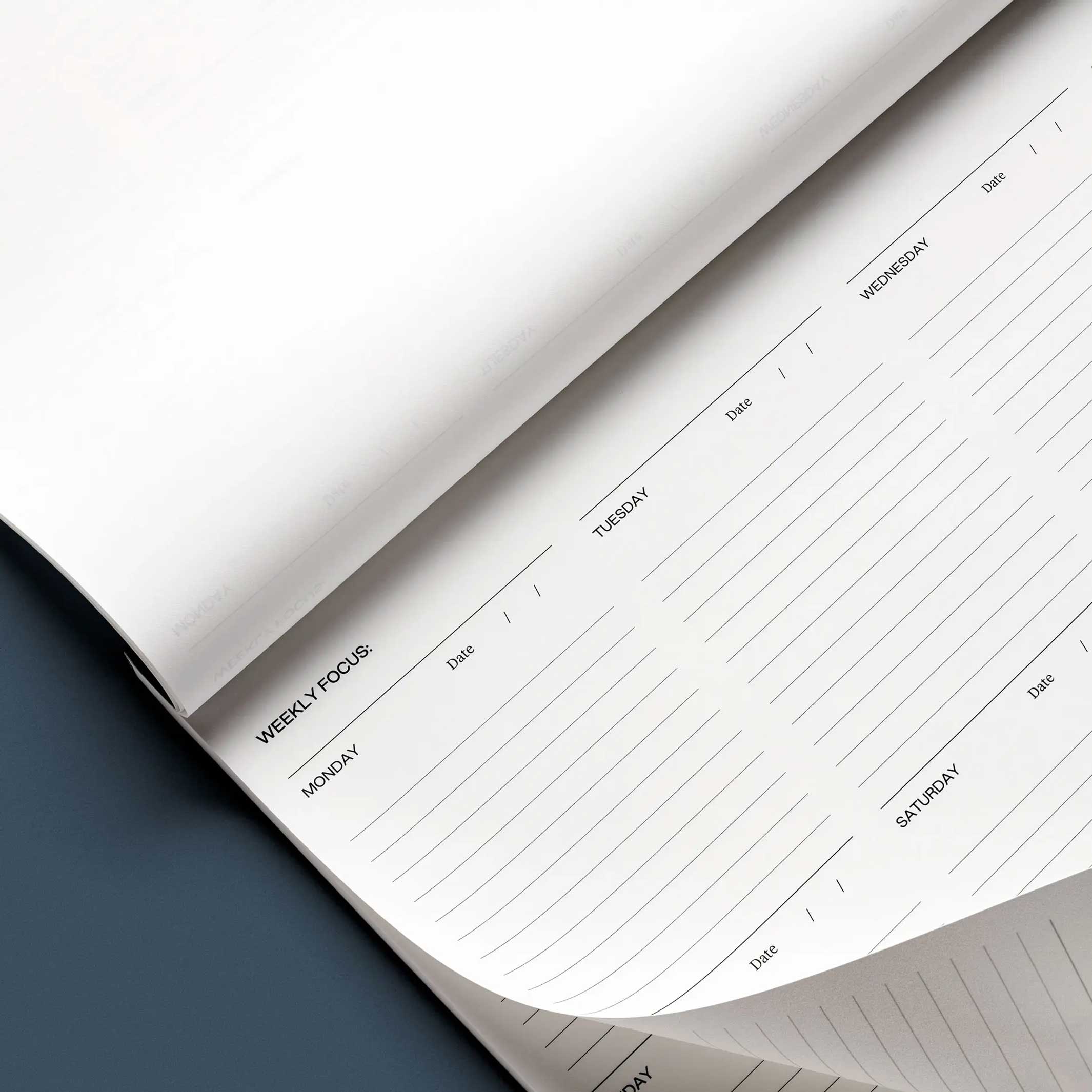 SOUS-SOUS DE BUREAU HEBDOMADAIRE | PLANIFICATEUR SEMAINE | A4 | Papier de pierre karstique