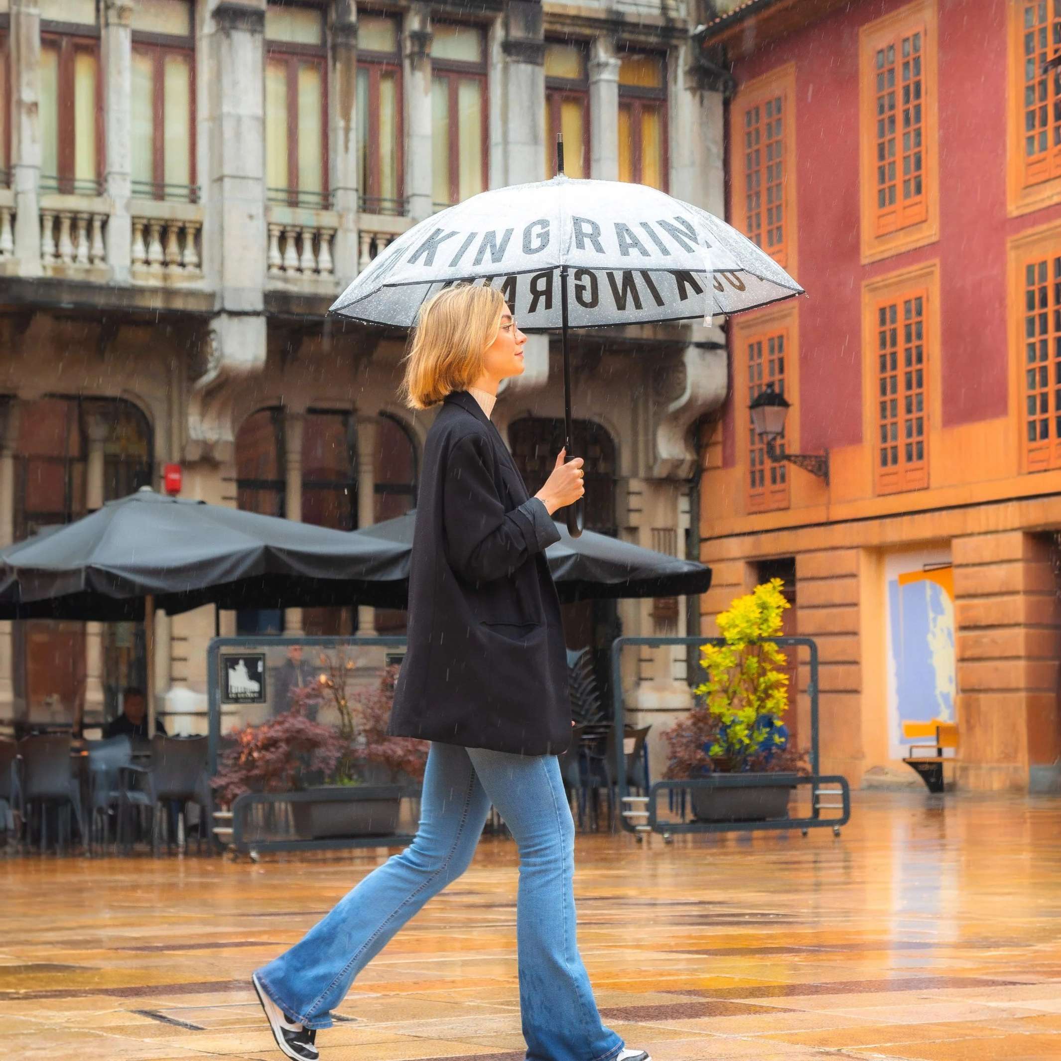 FUCKING RAIN - Transparent Umbrella ∅ 106 cm | Fisura