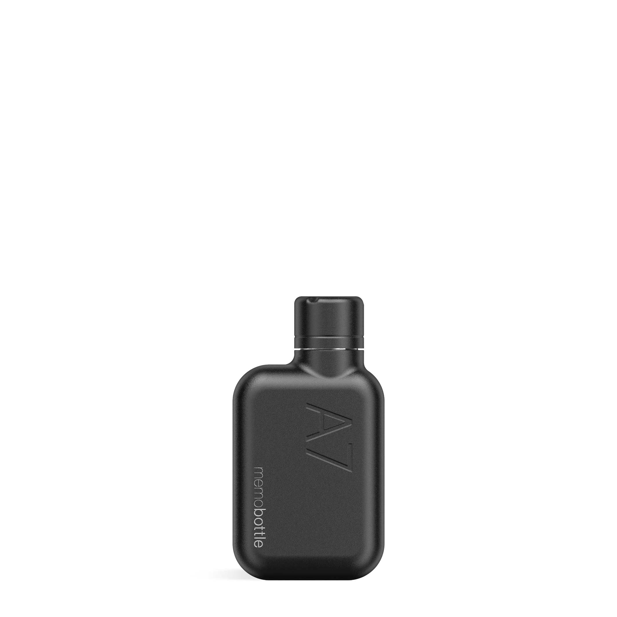 A7 Edelstahlflasche memobottle™ Schwarz | flache wiederverwendbare TRINK- & WASSERFLASCHE | 250 ml
