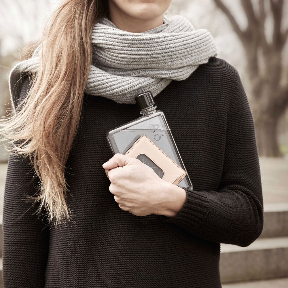 A6 memobottle | flache wiederverwendbare TRINK- & WASSERFLASCHE | 375ml