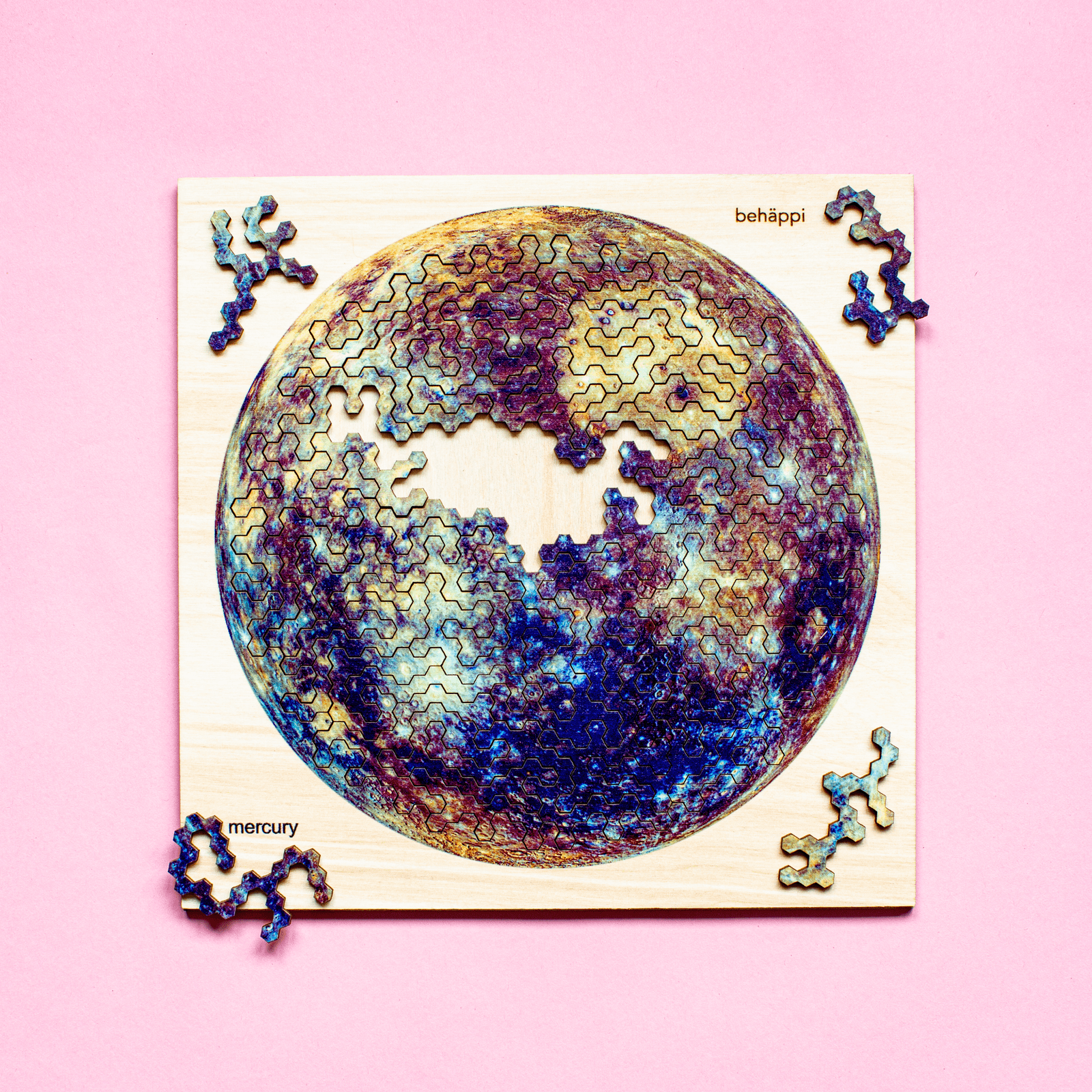 MERCURY | Extraordinary Wooden IQ PUZZLES | Planetary Series | Level Hard | Behäppi