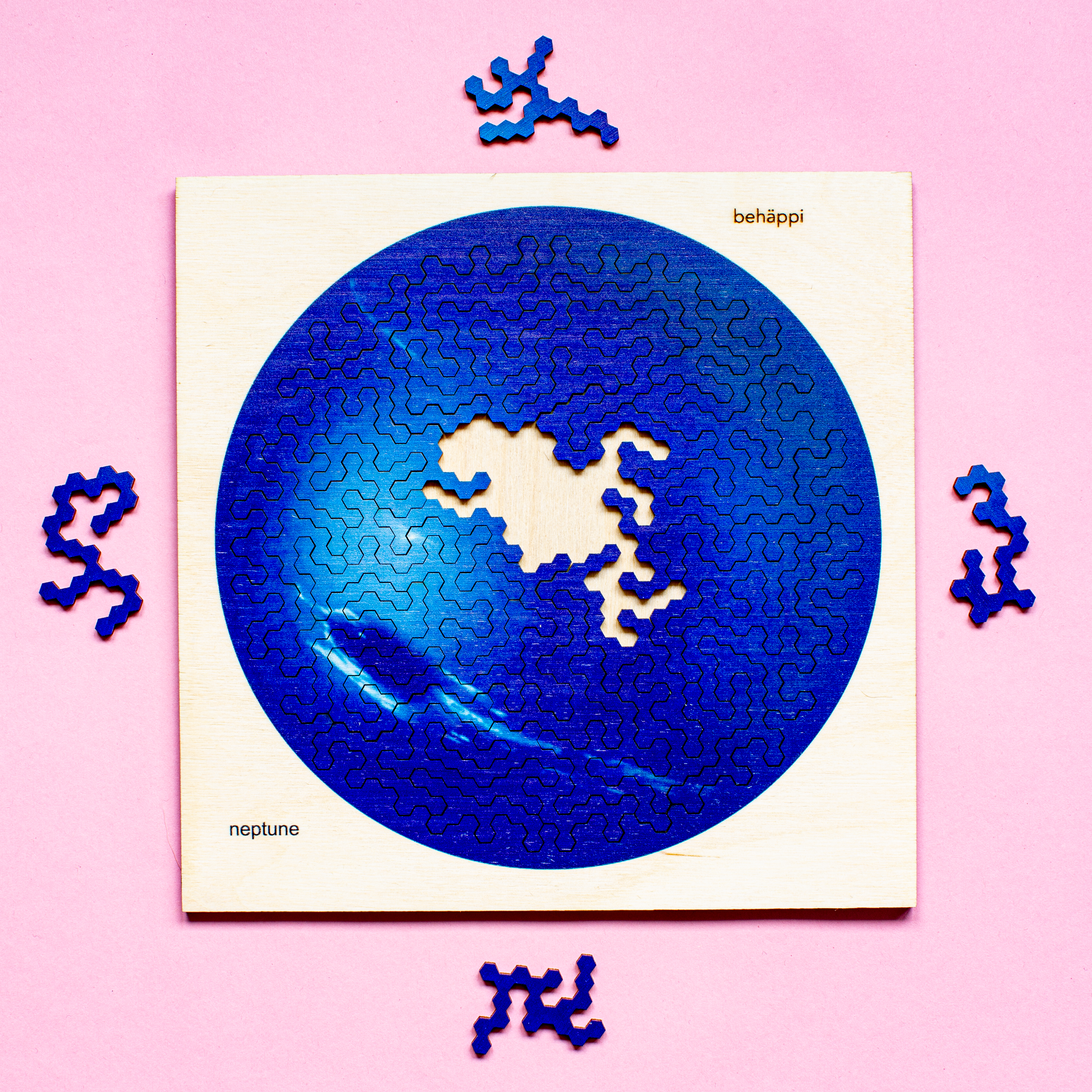 NEPTUN | Extraordinary Wooden IQ PUZZLES | Planetary Series | Level Hard | Behäppi