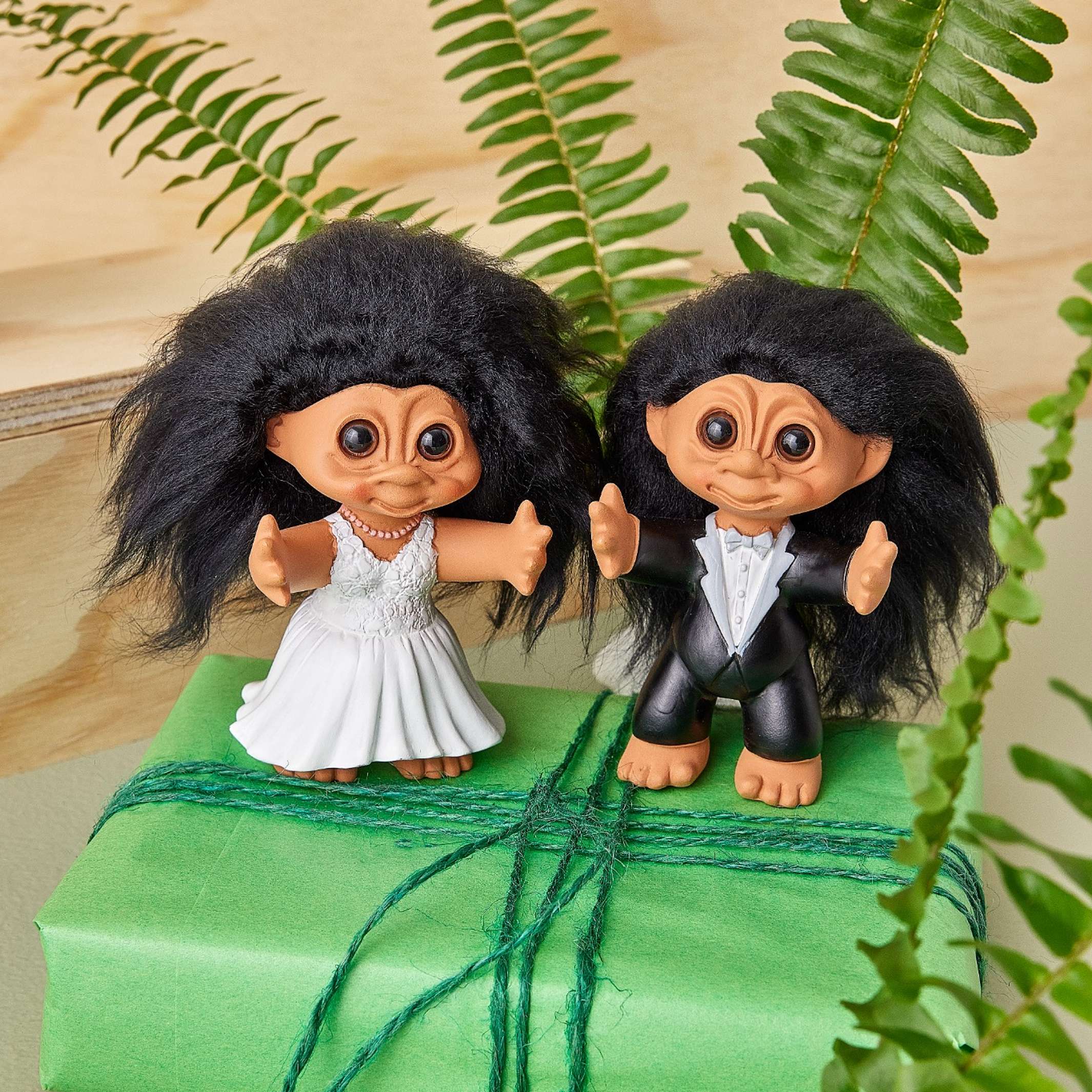 The WEDDING COUPLE - Good Luck Trolls 9 cm - Thomas Dam | By Sommer