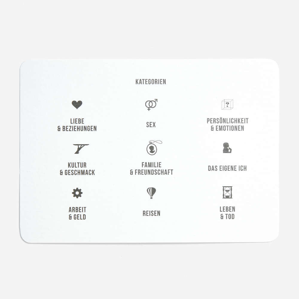 100 FRAGEN Original | KARTENSPIEL für gehaltvolle Gespräche | The School of Life