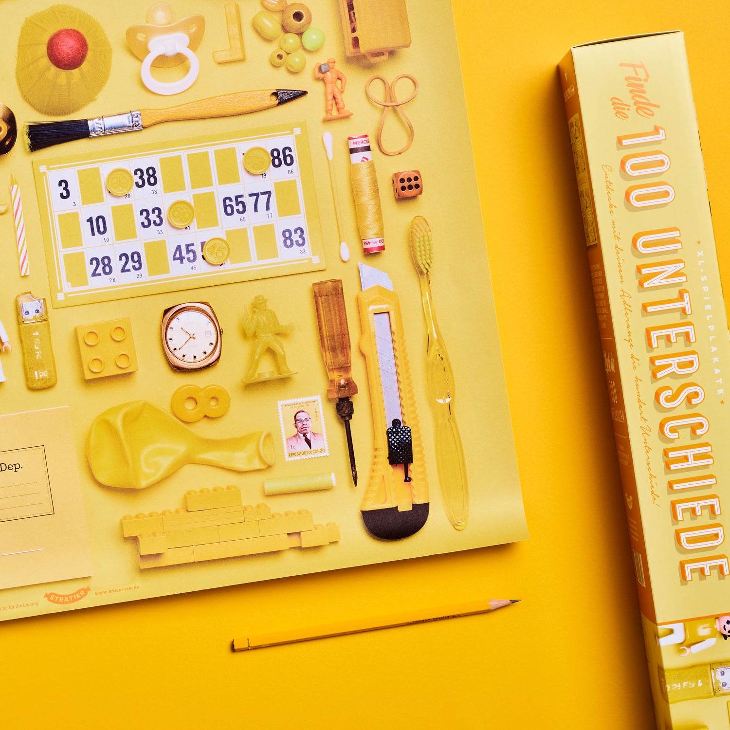 100 UNTERSCHIEDE | XL Spiel & Rätsel POSTER | 65x100cm | Stratier - Charles & Marie